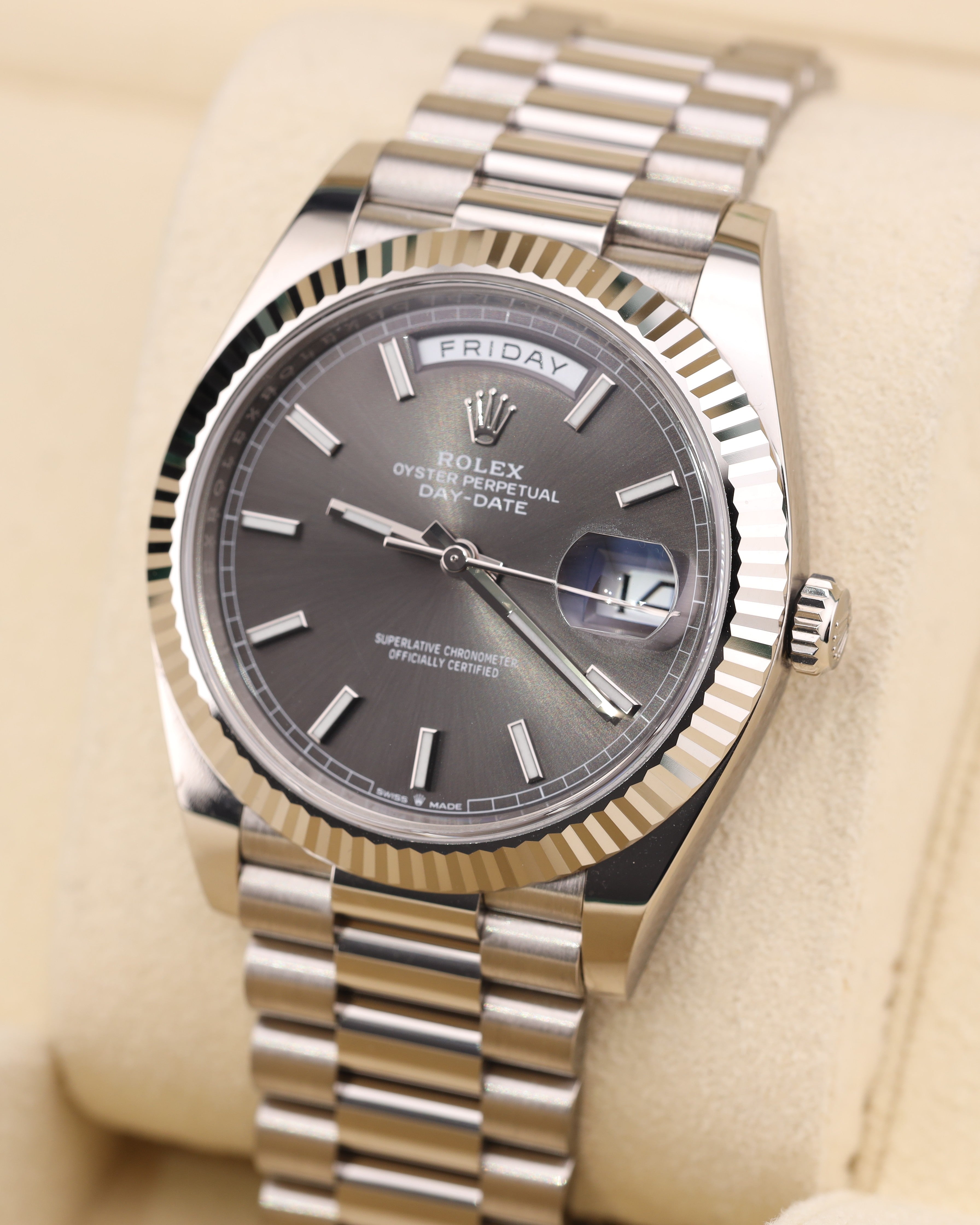 Rolex Day-Date 40 Rhodium Dial 228239