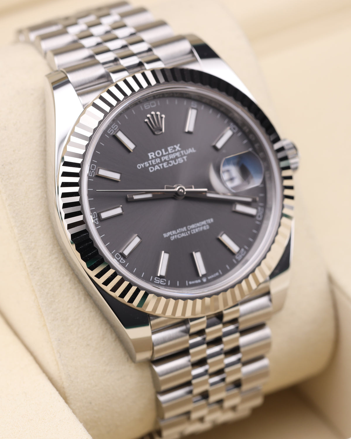 Rolex Datejust Rhodium Grey Dial Jubilee 126334