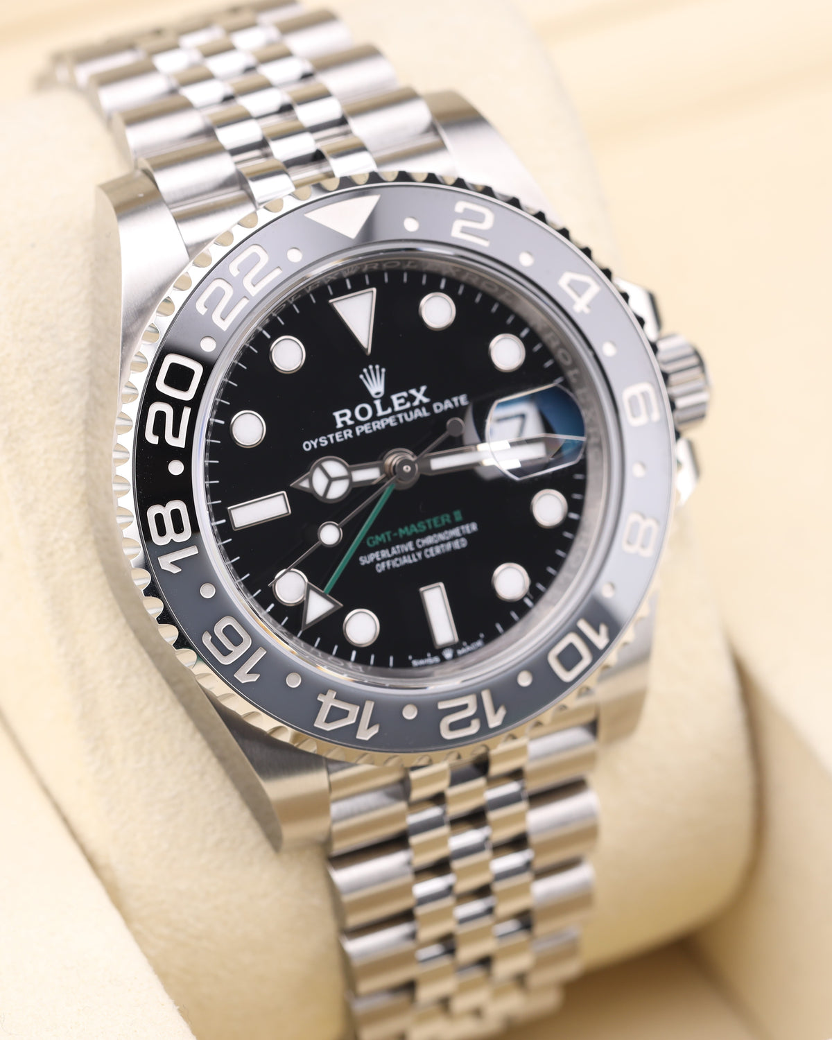 Rolex GMT-Master II Bruce Wayne on Jubilee 126710GRNR Factory Stickers 2026