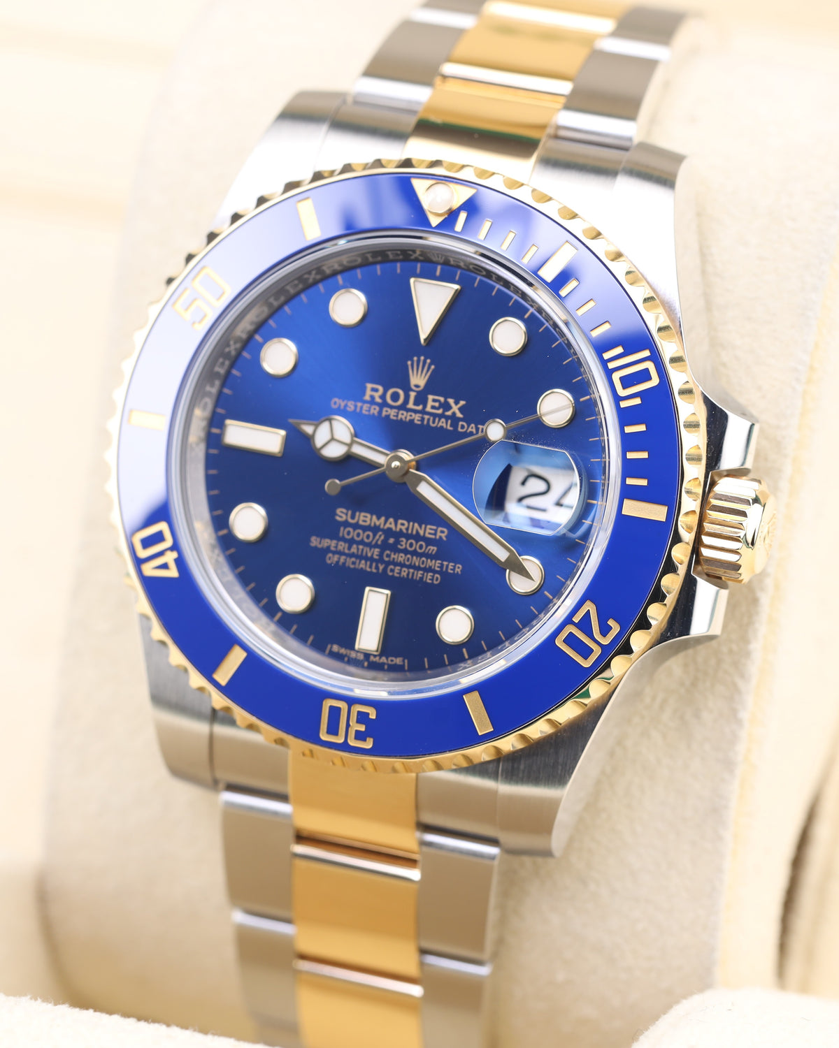 Rolex Submariner Date 40 Bluesy Blue Dial Two Tone on Oyster 116613LB
