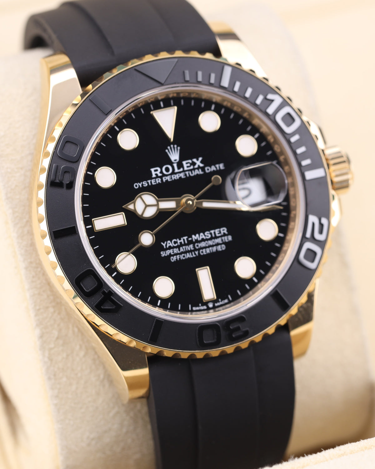 Rolex Yacht-Master 42 Yellow Gold Black Dial Oysterflex 226658