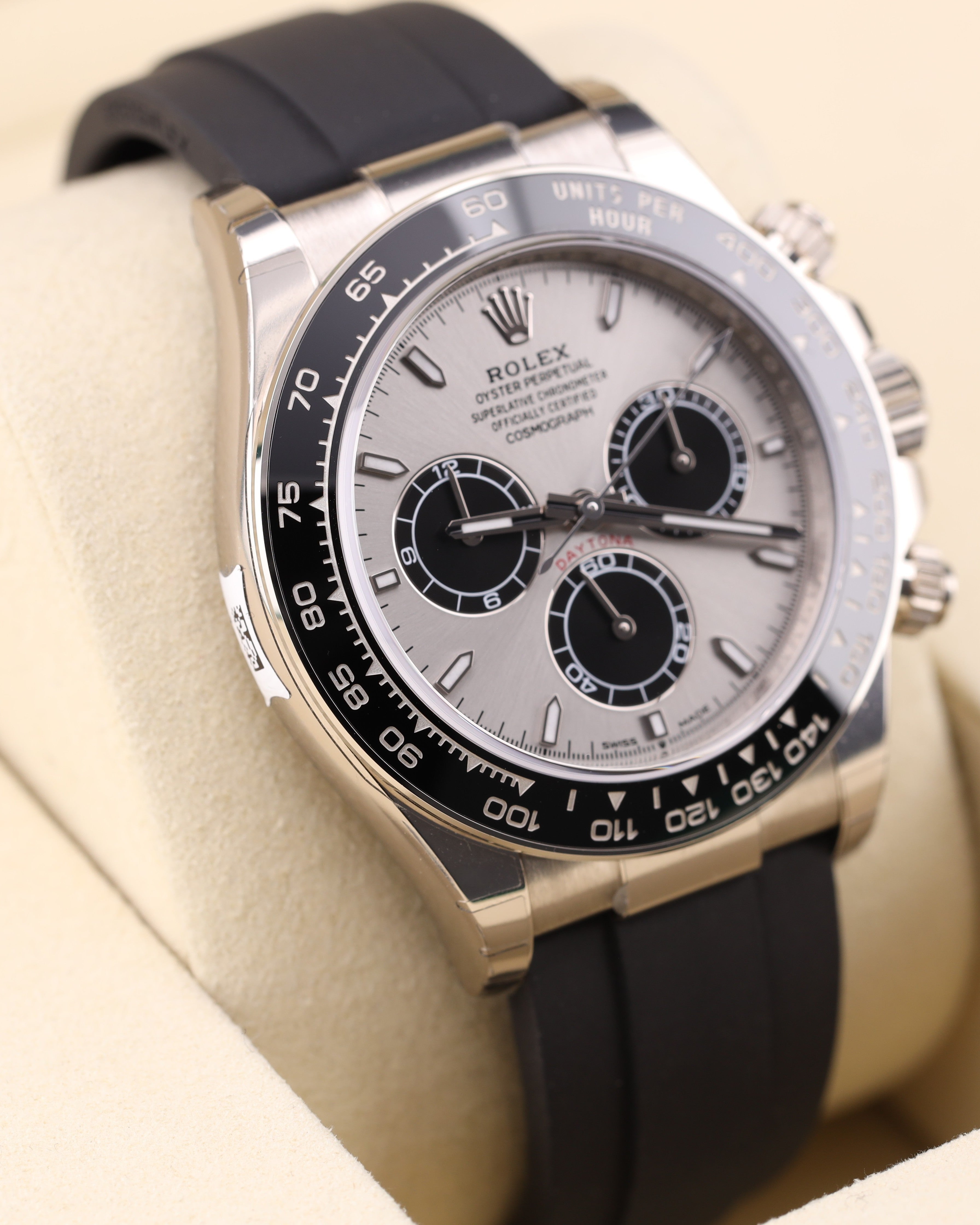 Rolex Daytona Ghost Grey Dial White Gold Oysterflex 126519LN Factory Stickers 2026