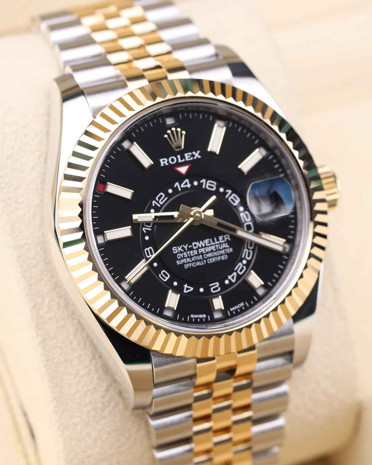 Rolex Sky-Dweller Two Tone Black Dial on Jubilee 326933