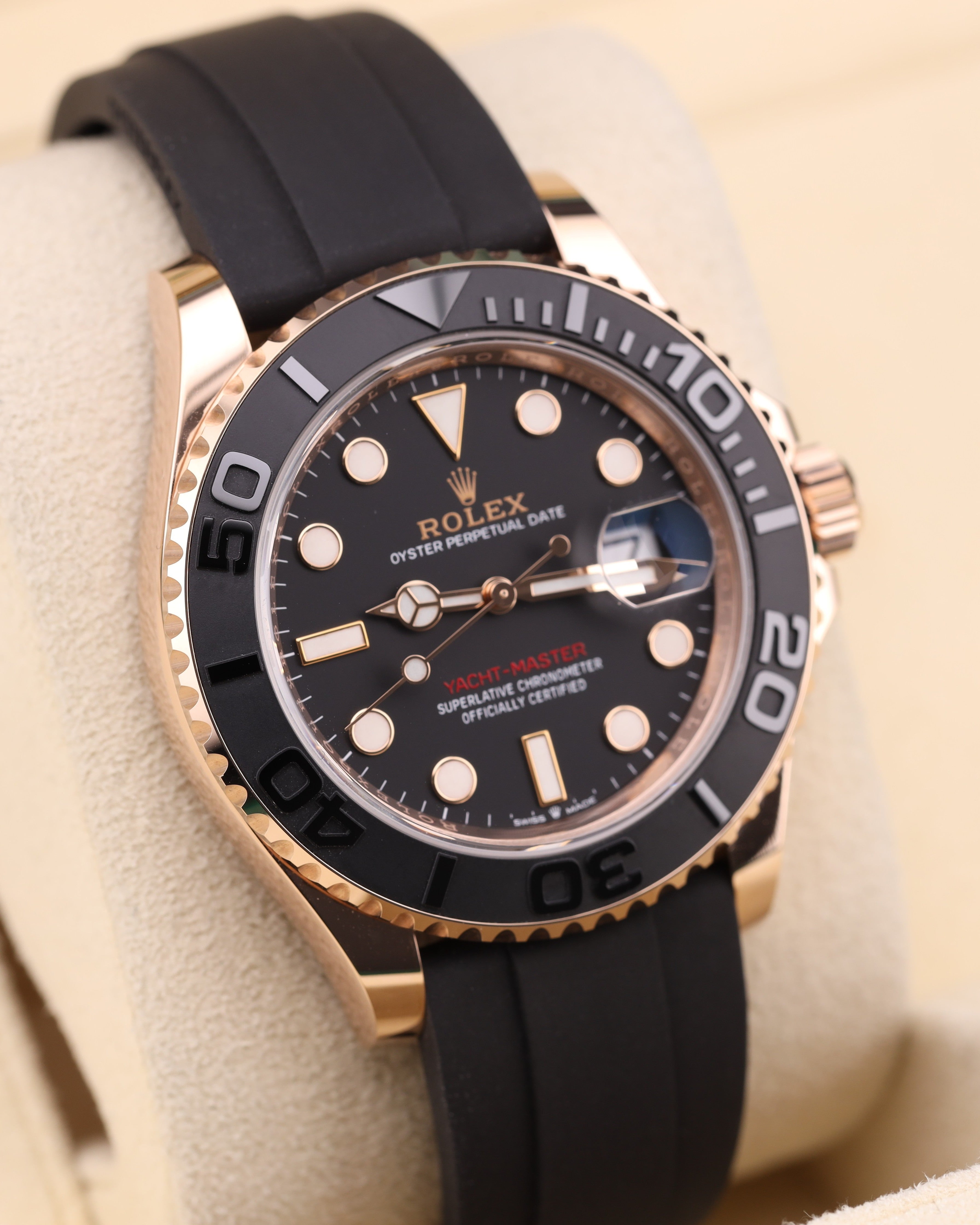 Rolex Yacht-Master 40 Rose Gold on Oysterflex 126655