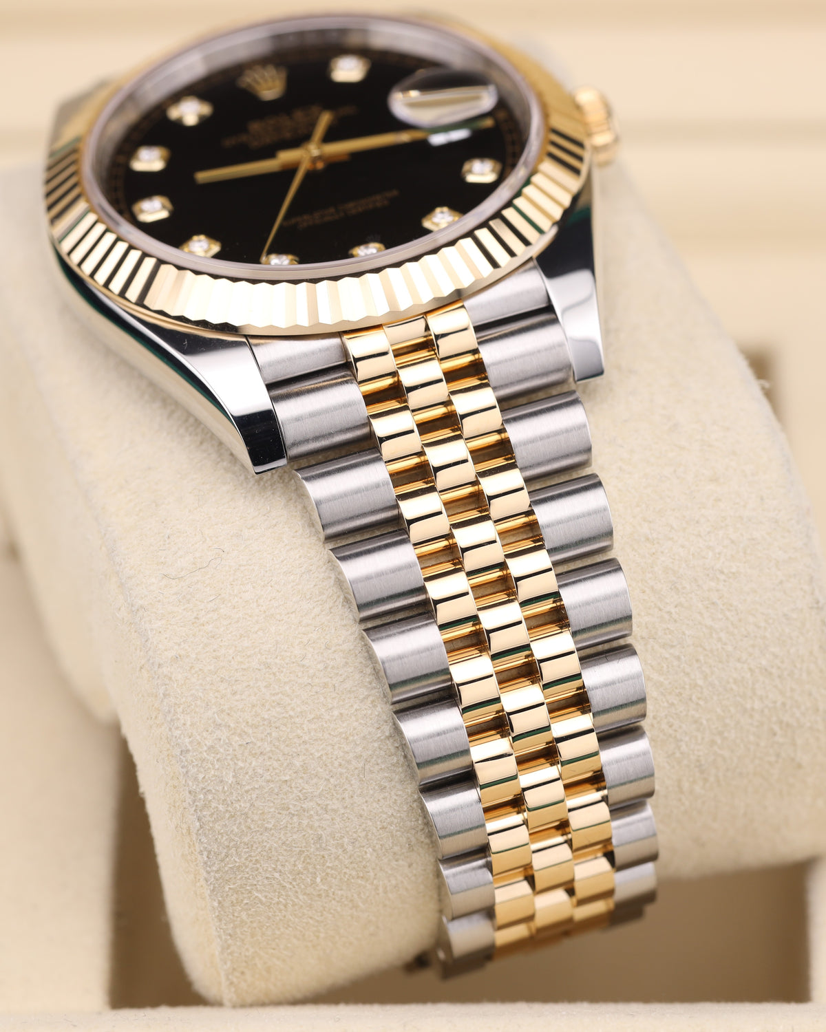Rolex Datejust 41 Black Diamond Two Tone Jubilee 126333