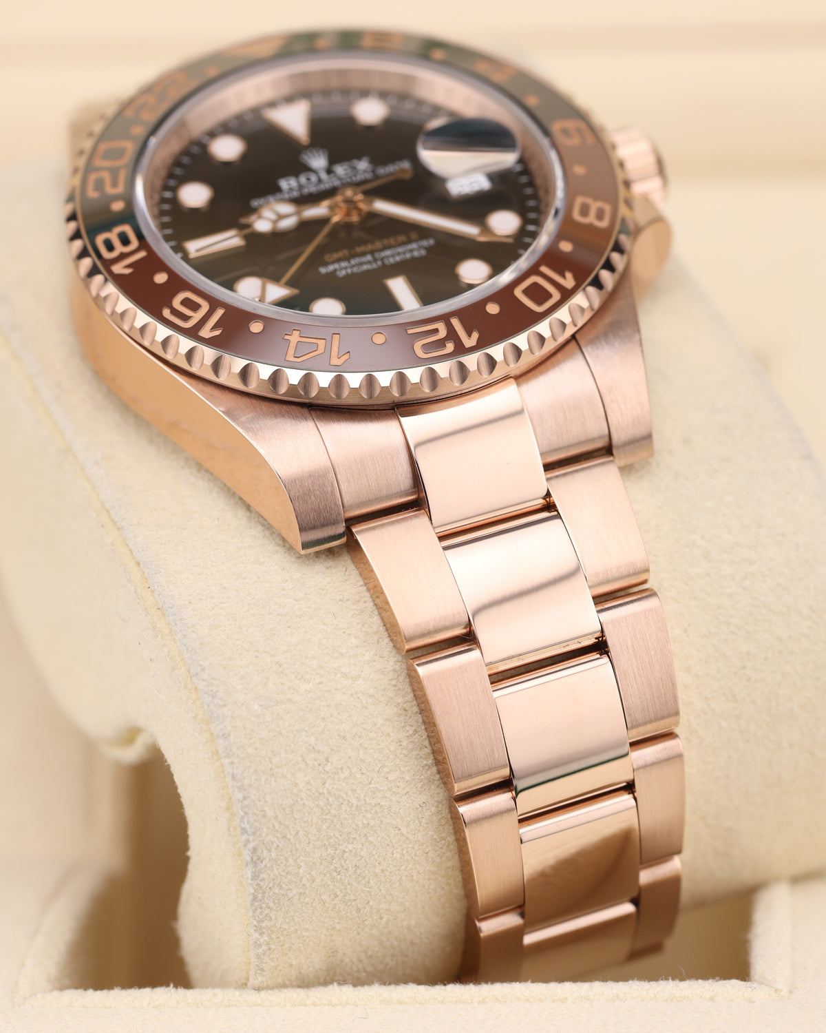 Rolex GMT-Master II Rootbeer Full Rose Gold Oyster 126715CHNR