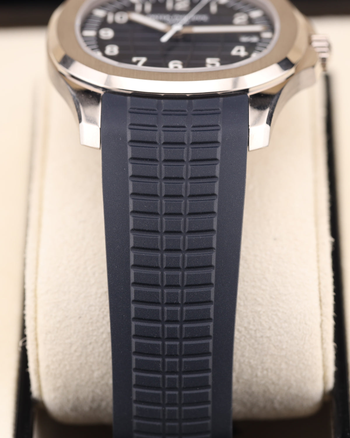 Patek Philippe Aquanaut Blue Dial White Gold 5168G Blue Rubber Strap