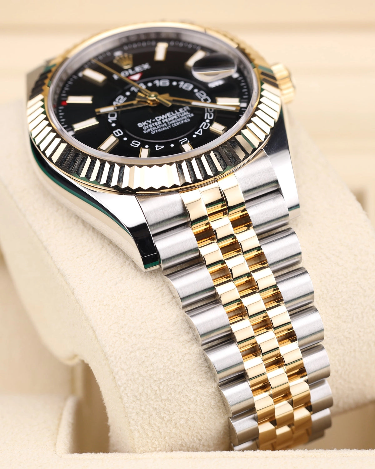 Rolex Sky-Dweller Two Tone Black Dial on Jubilee 326933