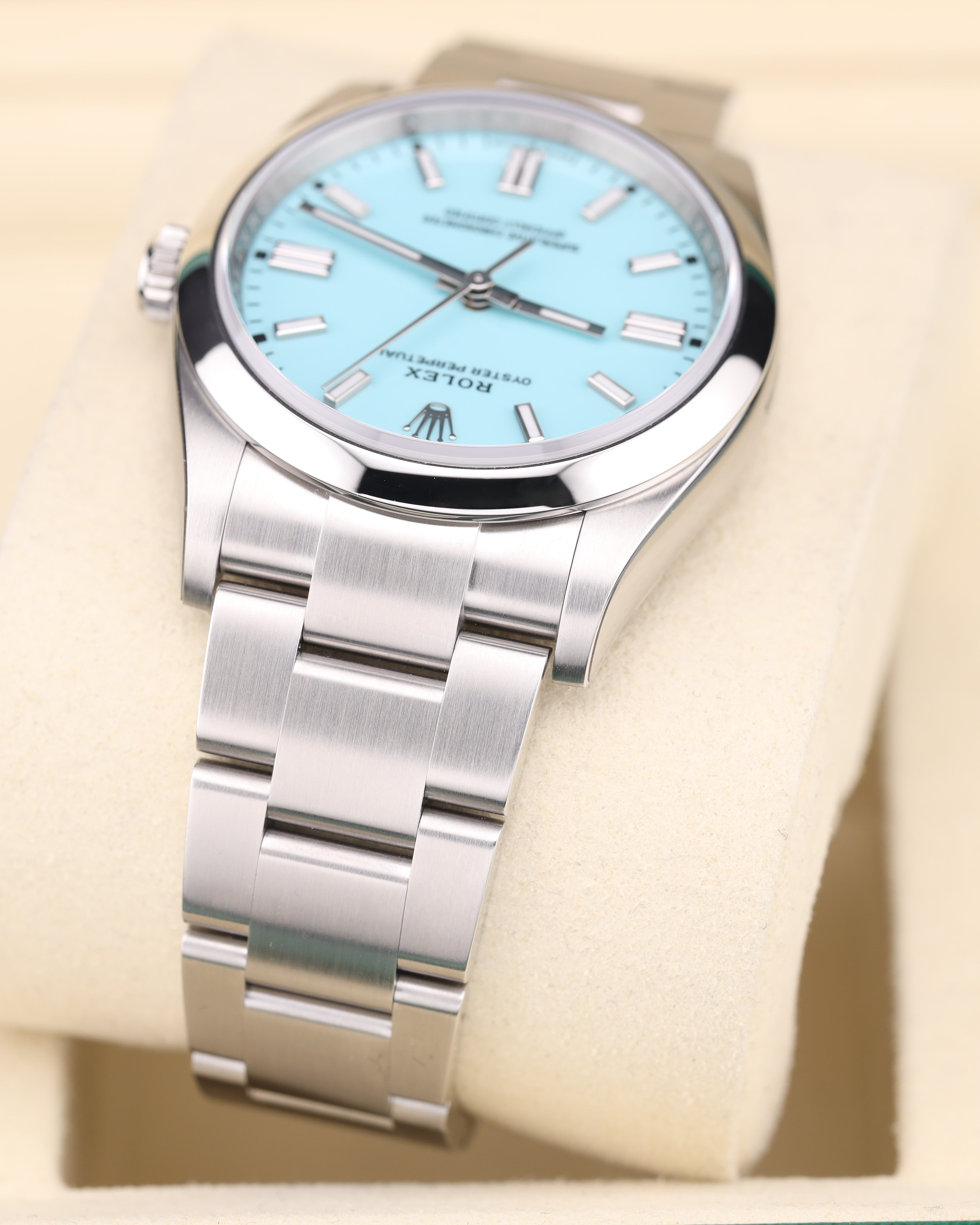Rolex Oyster Perpetual 36 Tiffany Turquoise Blue Oyster 126000 Factory Stickers 2026