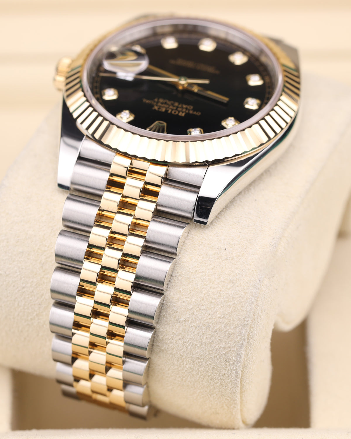 Rolex Datejust 41 Black Diamond Two Tone Jubilee 126333
