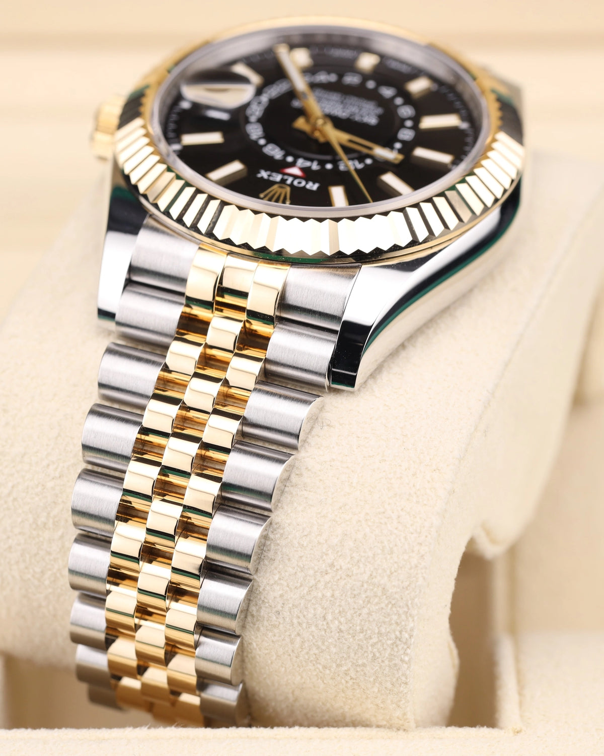Rolex Sky-Dweller Two Tone Black Dial on Jubilee 326933