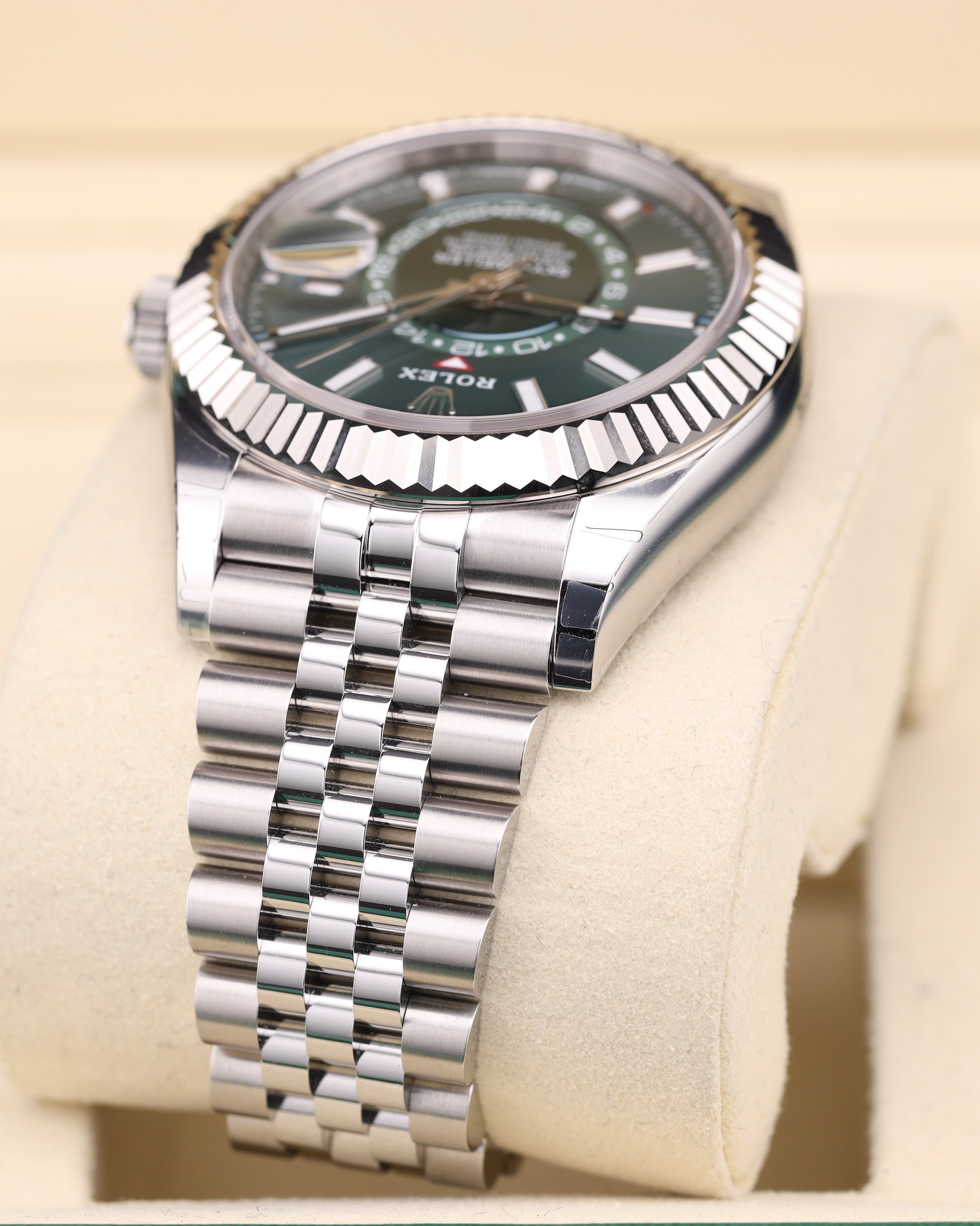 Rolex Sky-Dweller 42 Green Dial on Jubilee 336934 Full Factory Stickers 2026