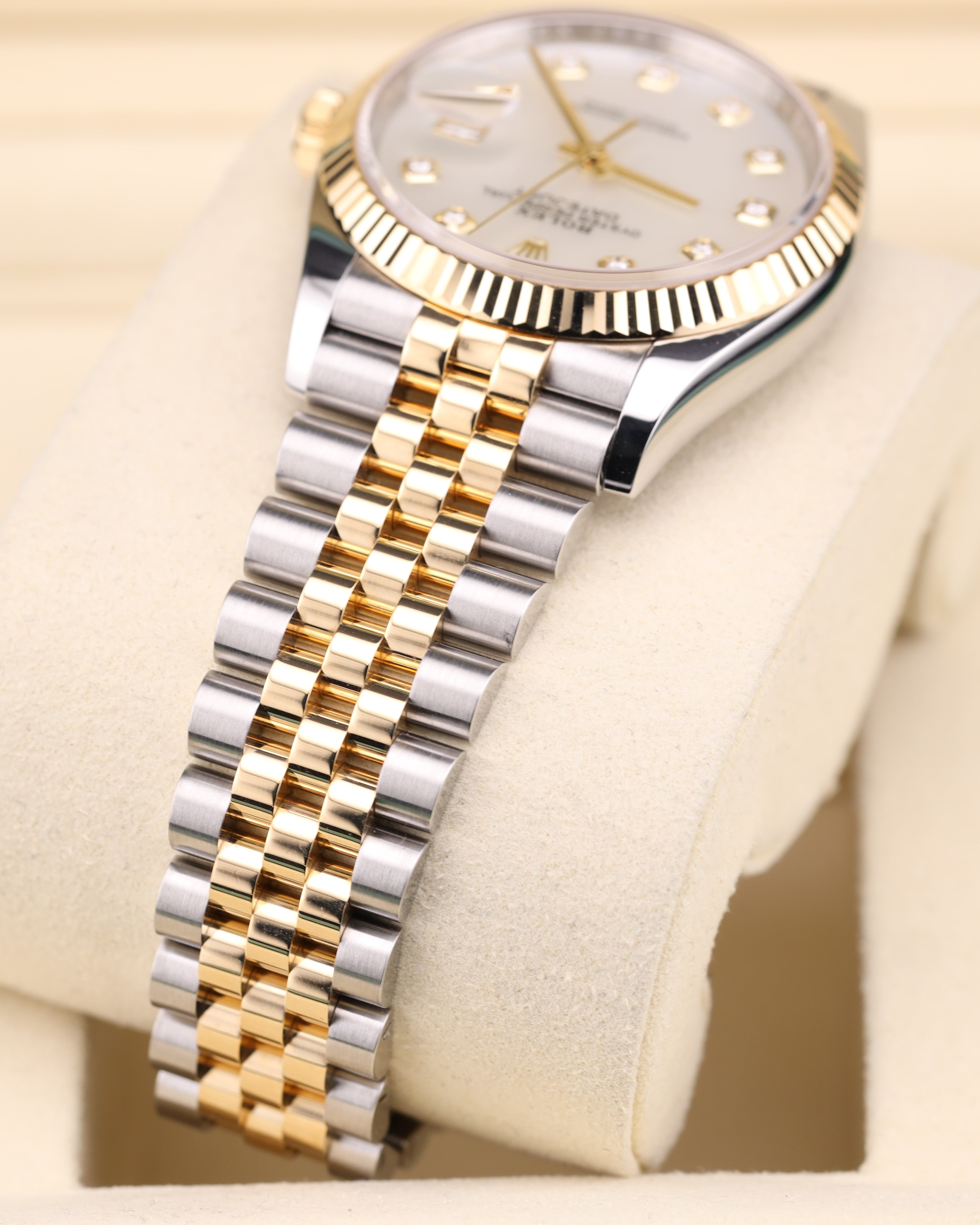 Rolex Datejust 36mm MOP Diamond Dial Two Tone Jubilee 126233