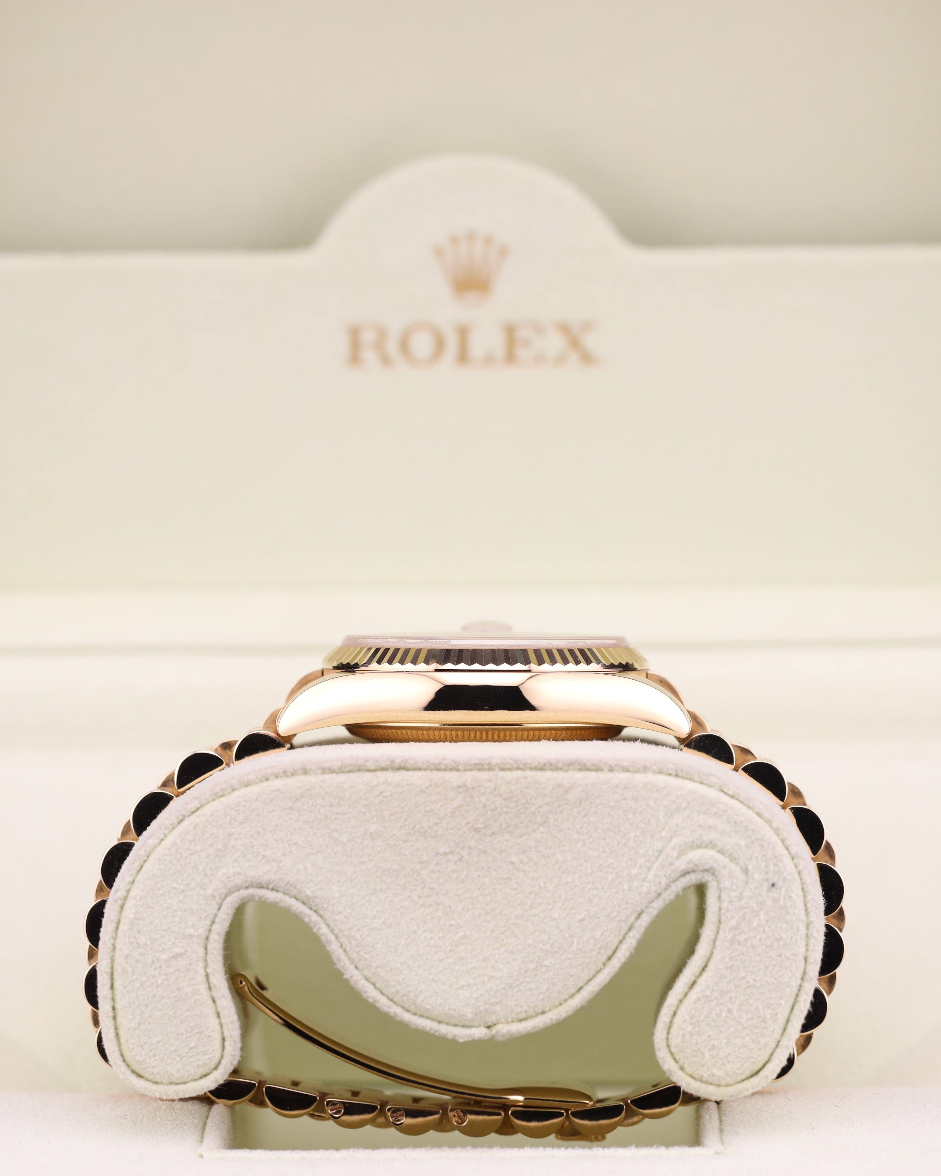 Rolex Day-Date 36mm President Champagne Diamond Dial 18K Yellow Gold 118238
