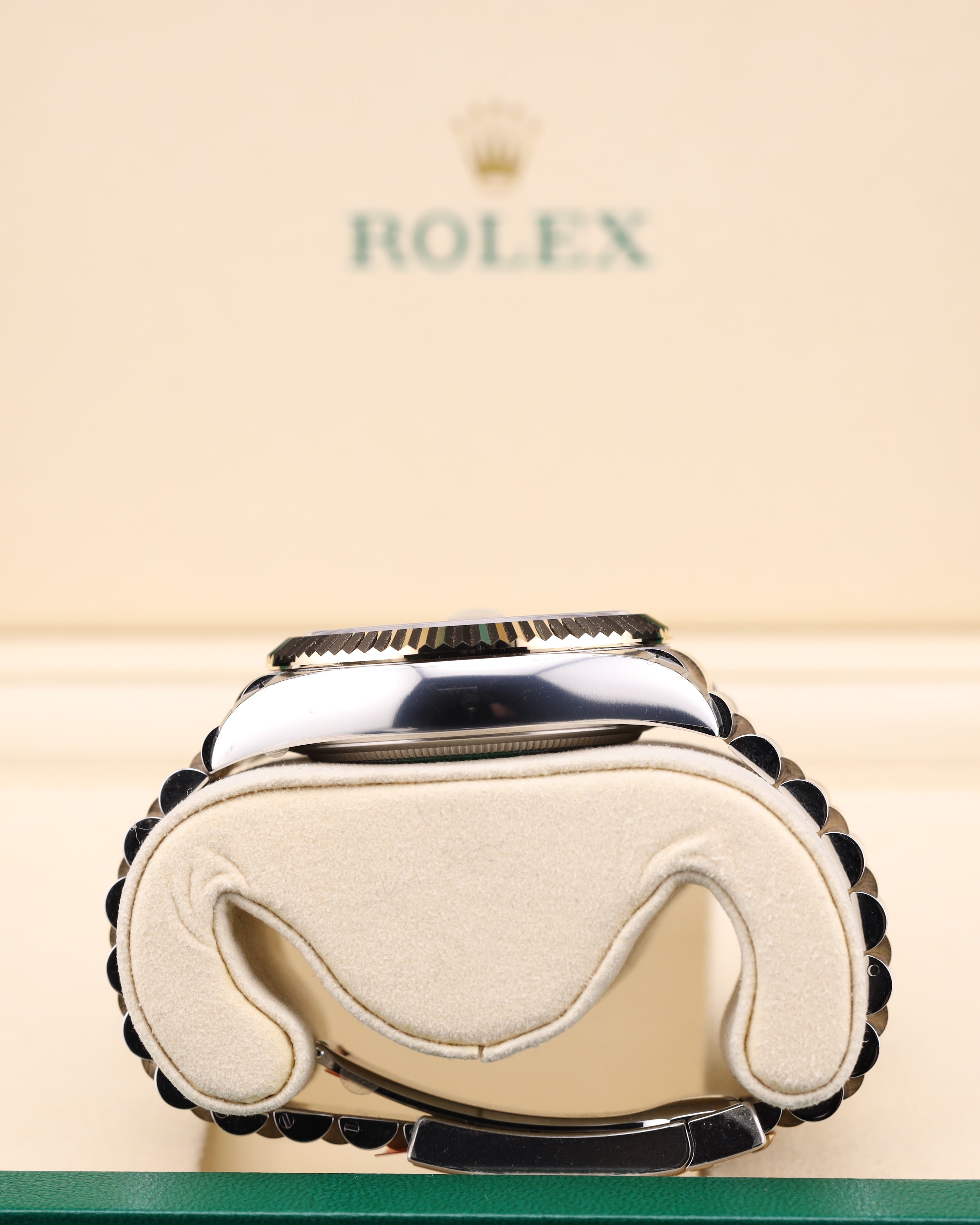 Rolex Sky-Dweller 2026 Factory Stickers Black Dial Two Tone Jubilee Fluted Bezel 336933 July 2026 Full Set