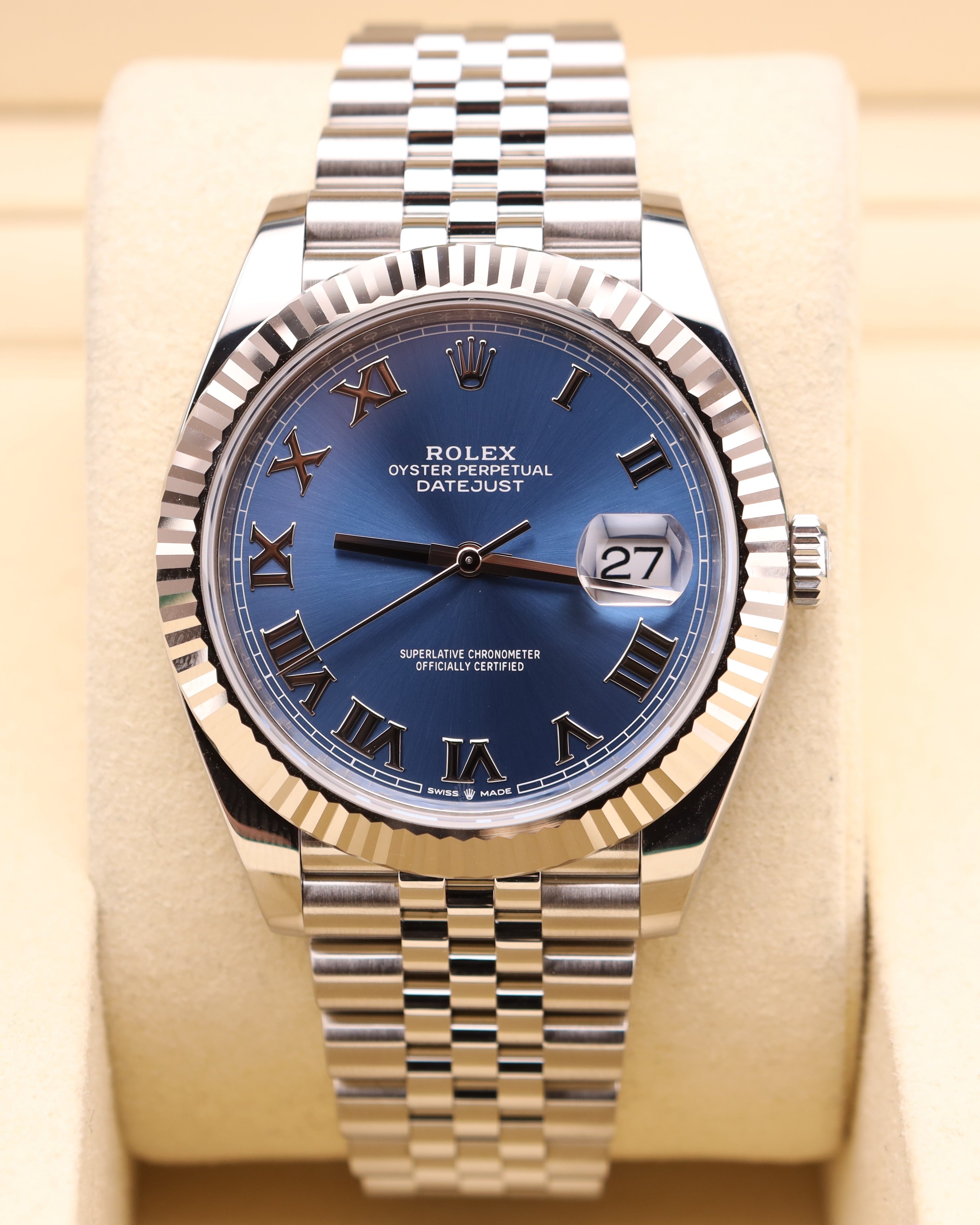 Rolex Datejust 41 Blue Roman Dial on Jubilee 126334