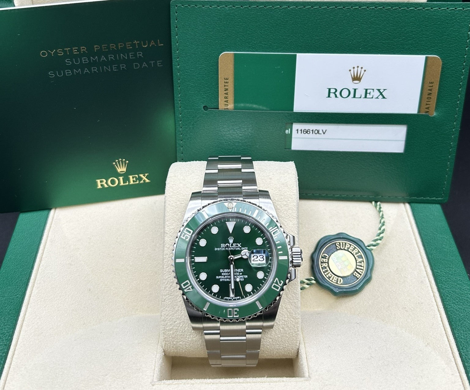 Rolex Submariner Date HULK 116610LV - 2019