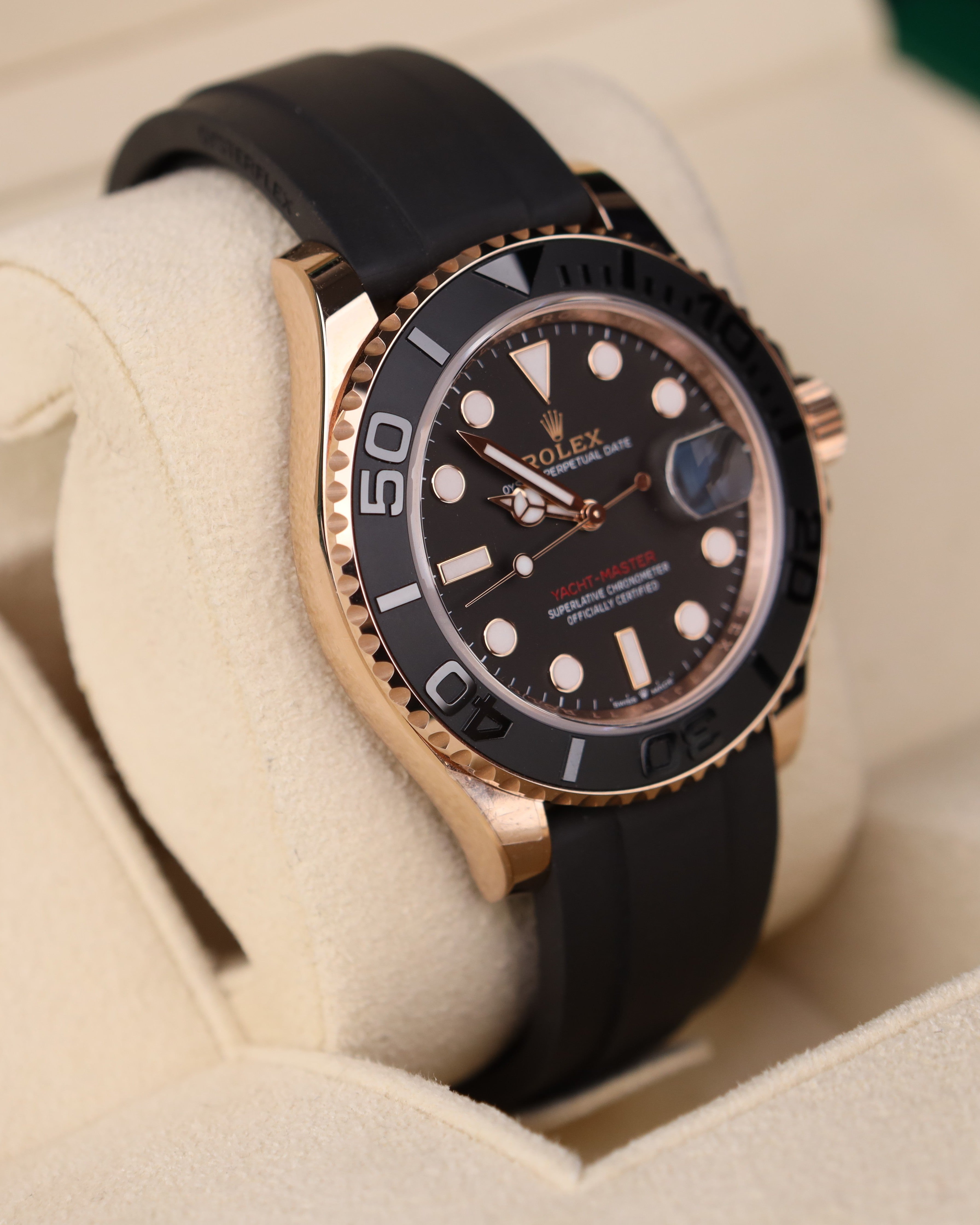 Rolex Yacht-Master 40 Rose Gold on Oysterflex 126655