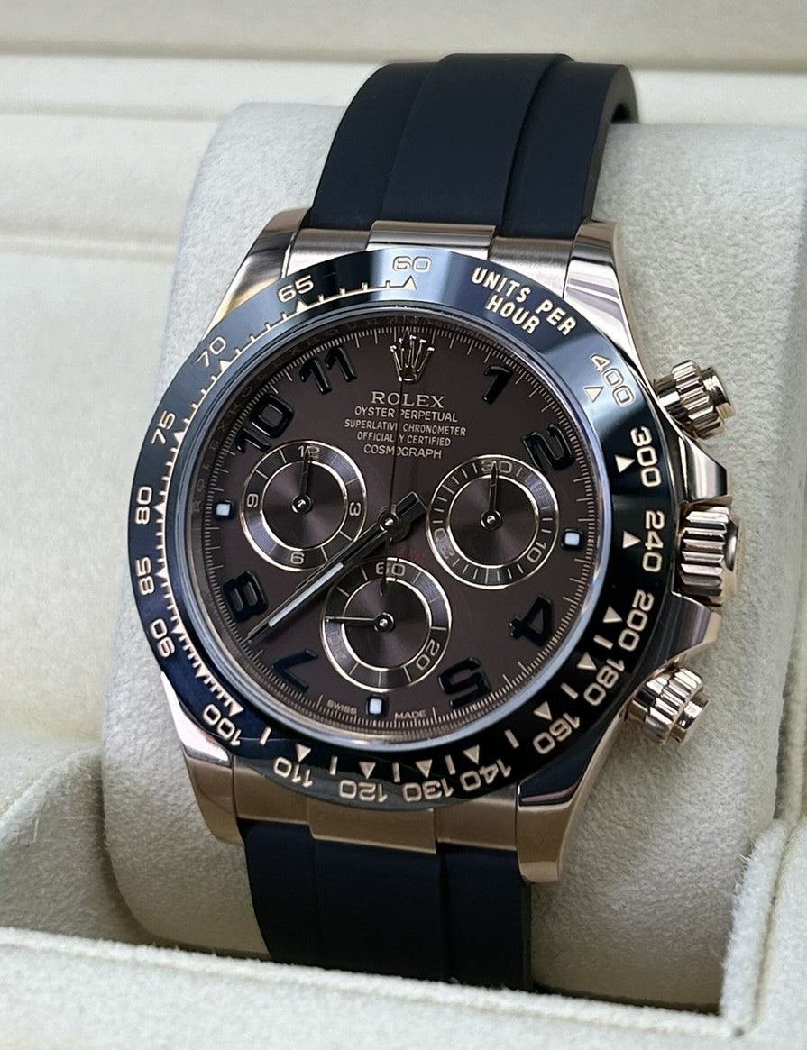 Rolex Daytona  Chocolate Arabic Dial 116515LN Oysterflex