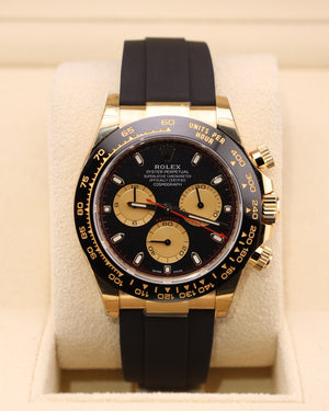 Rolex Daytona Paul Newman Yellow Gold Black Dial 116518LN Oysterflex