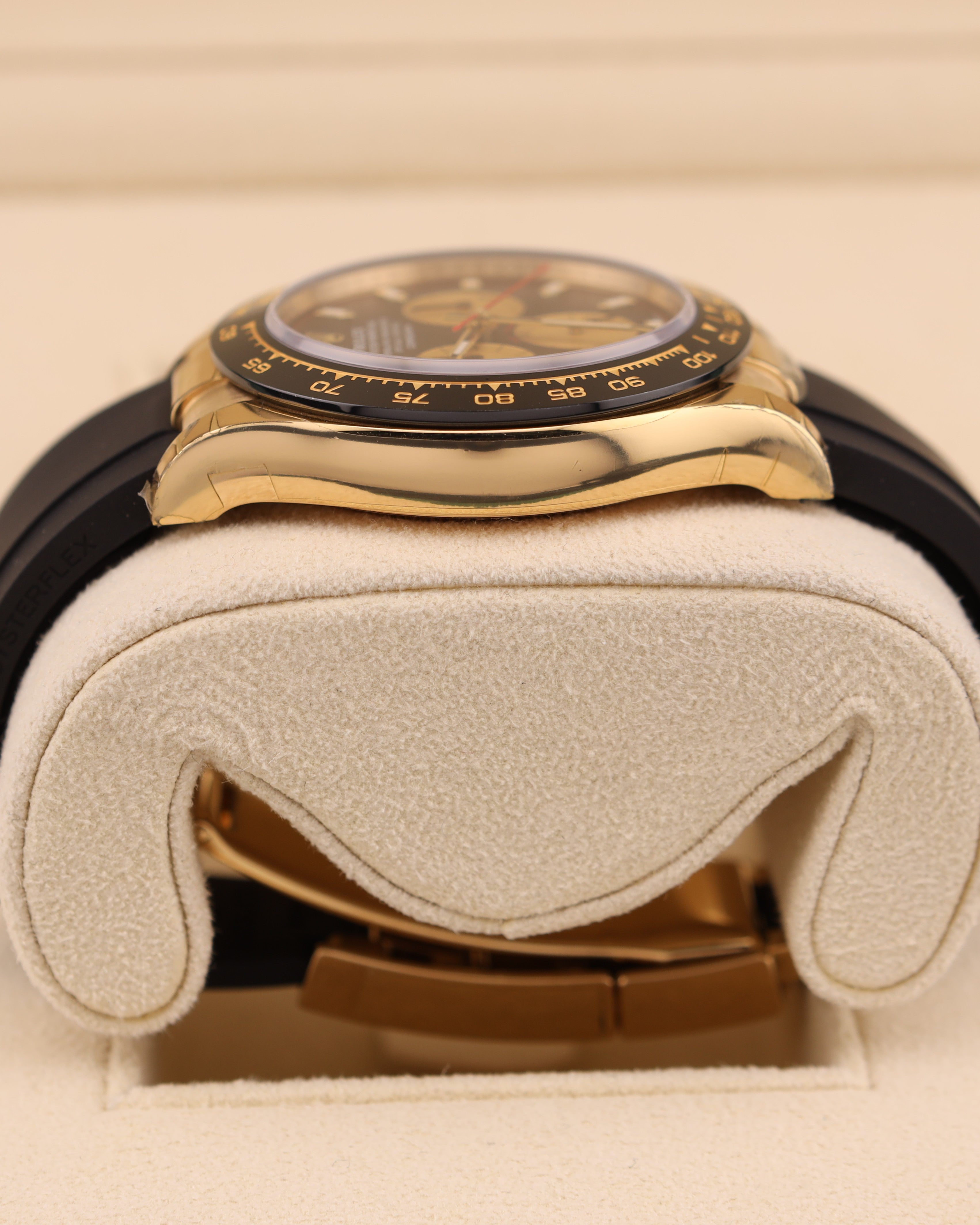 Rolex Daytona Paul Newman Yellow Gold Black Dial 116518LN Oysterflex