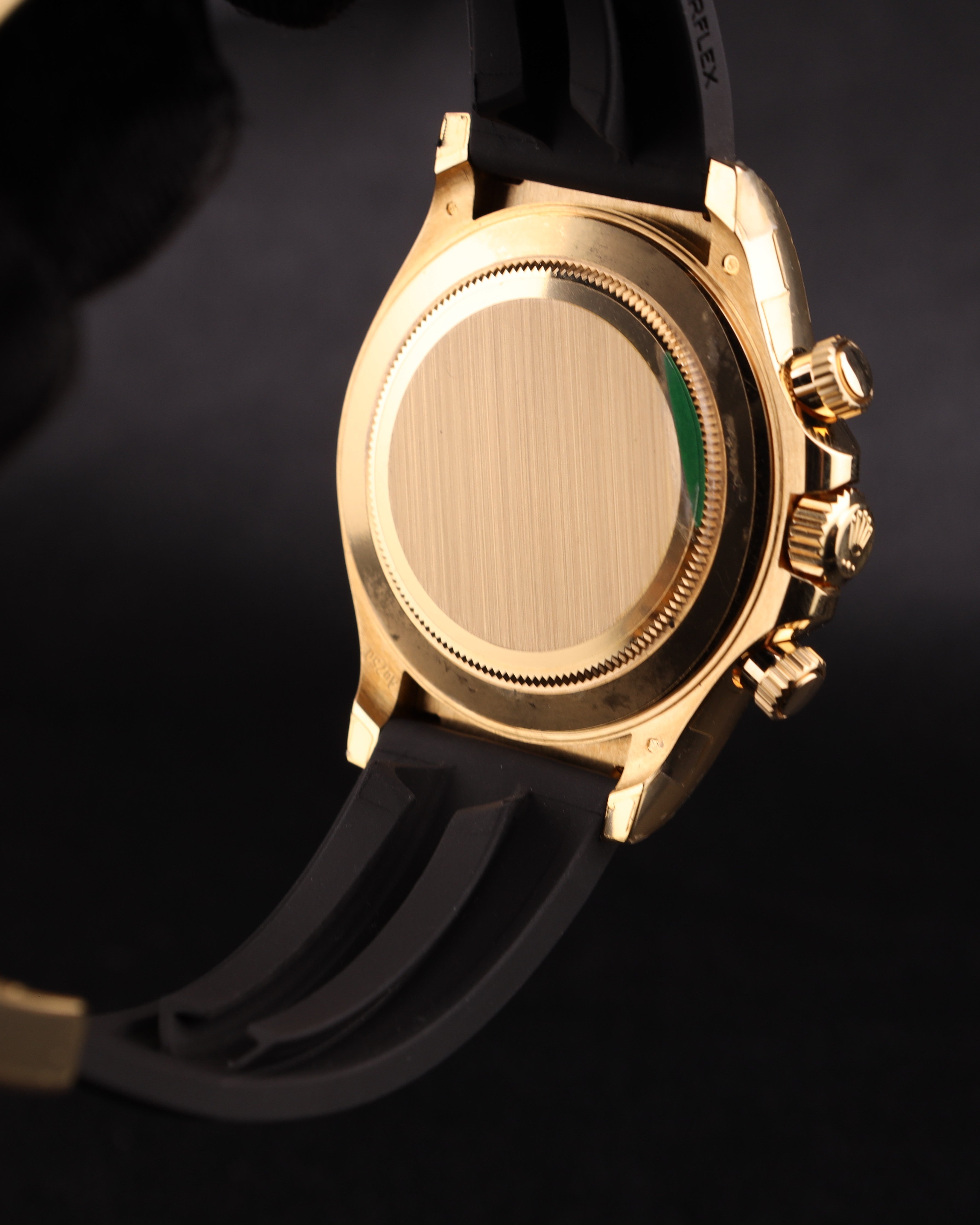 Rolex Daytona Paul Newman Yellow Gold Black Dial 116518LN Oysterflex