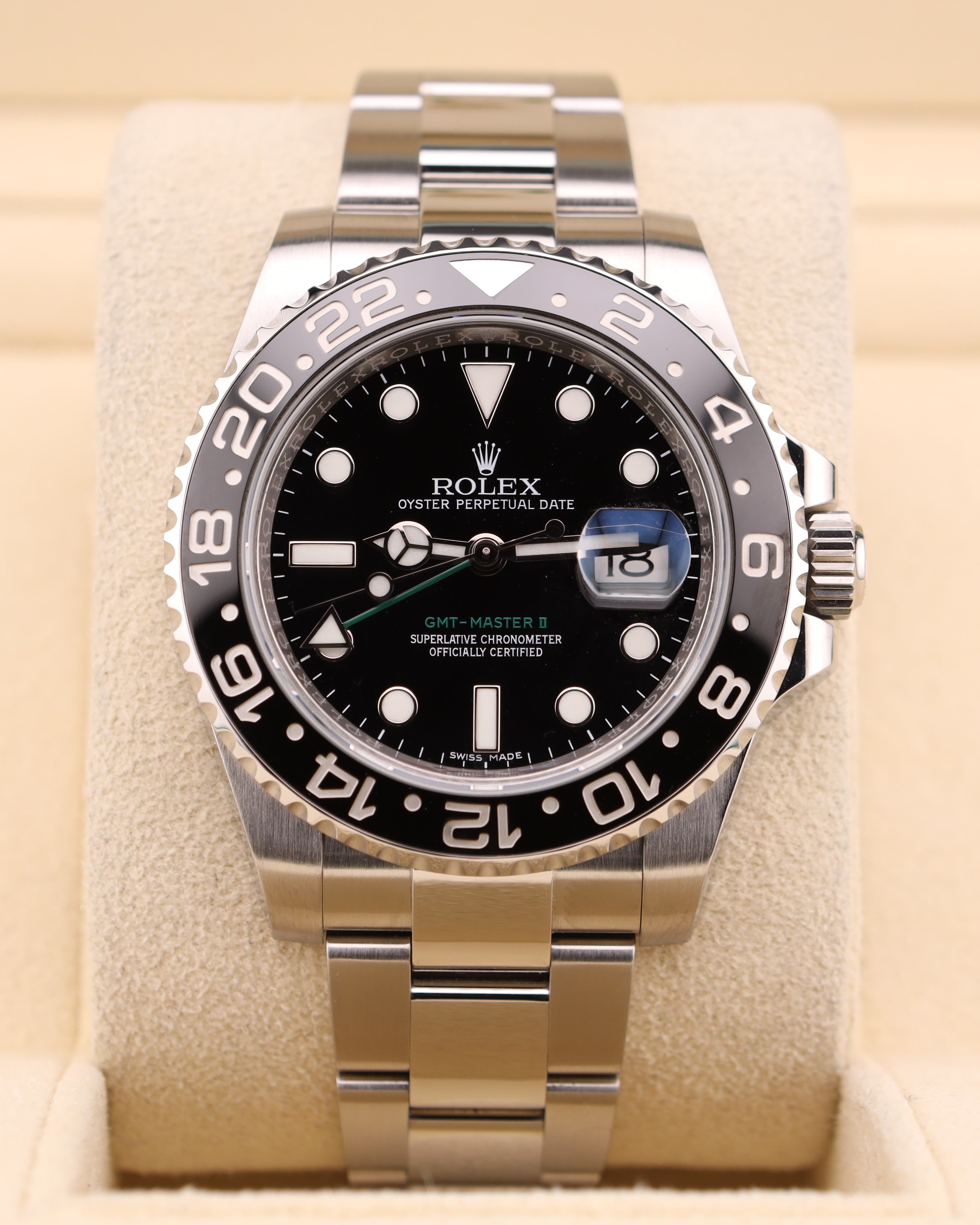 Rolex GMT-Master II Black Dial Green Arrow 116710LN
