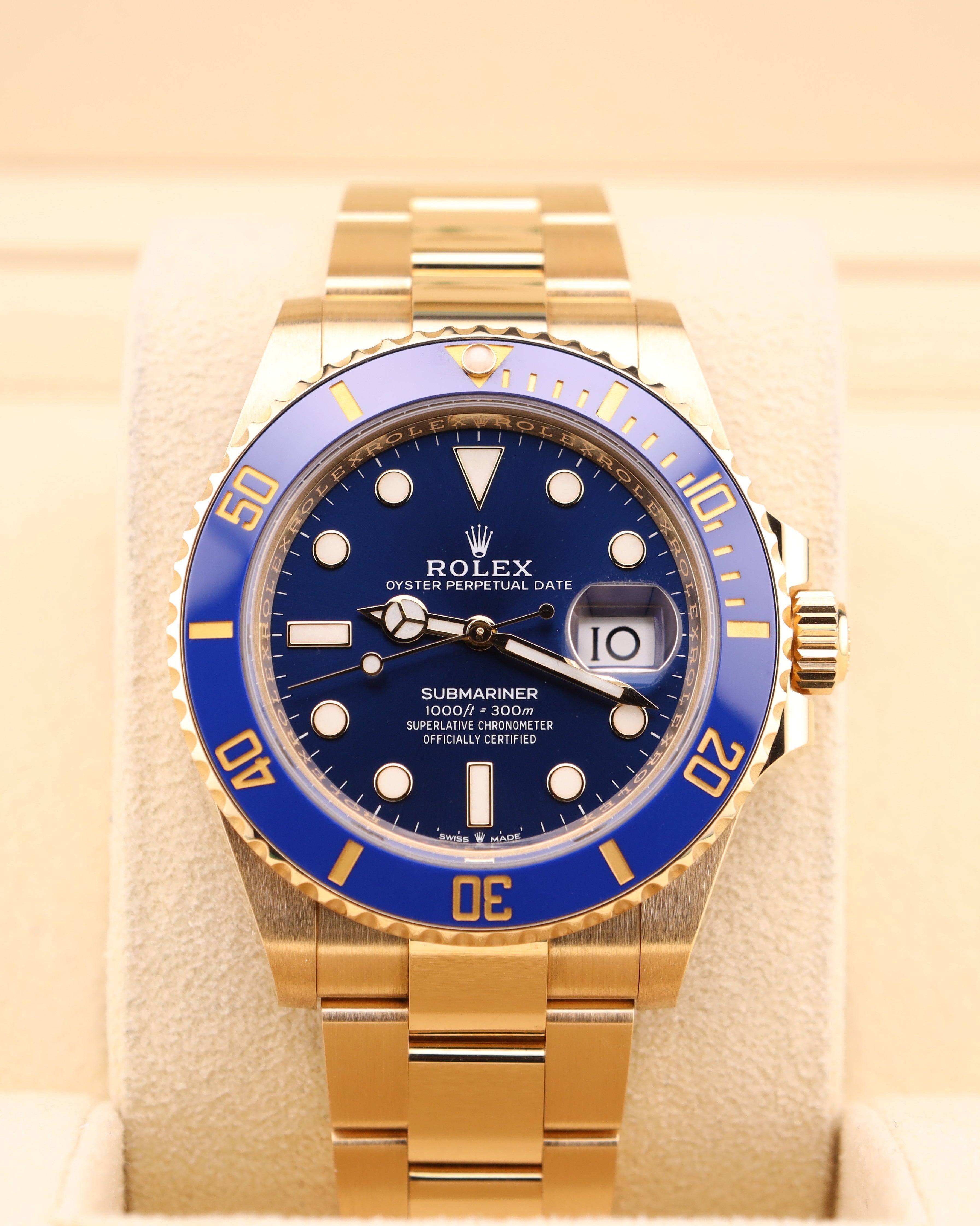 Rolex Submariner Date 41 Bluesy Yellow Gold Oyster 126618LB – MVP