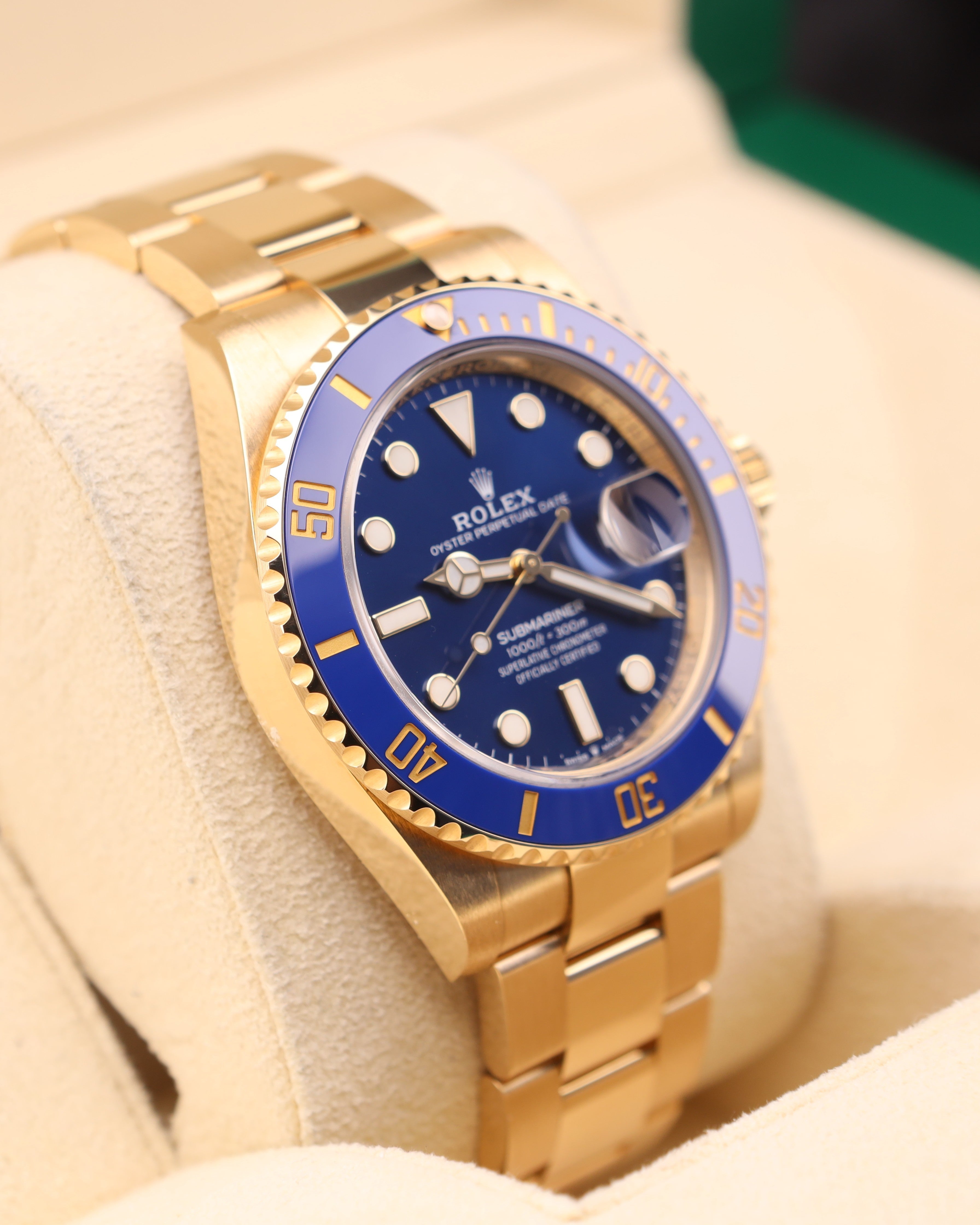 Rolex Submariner Date 41 Bluesy Yellow Gold Oyster 126618LB