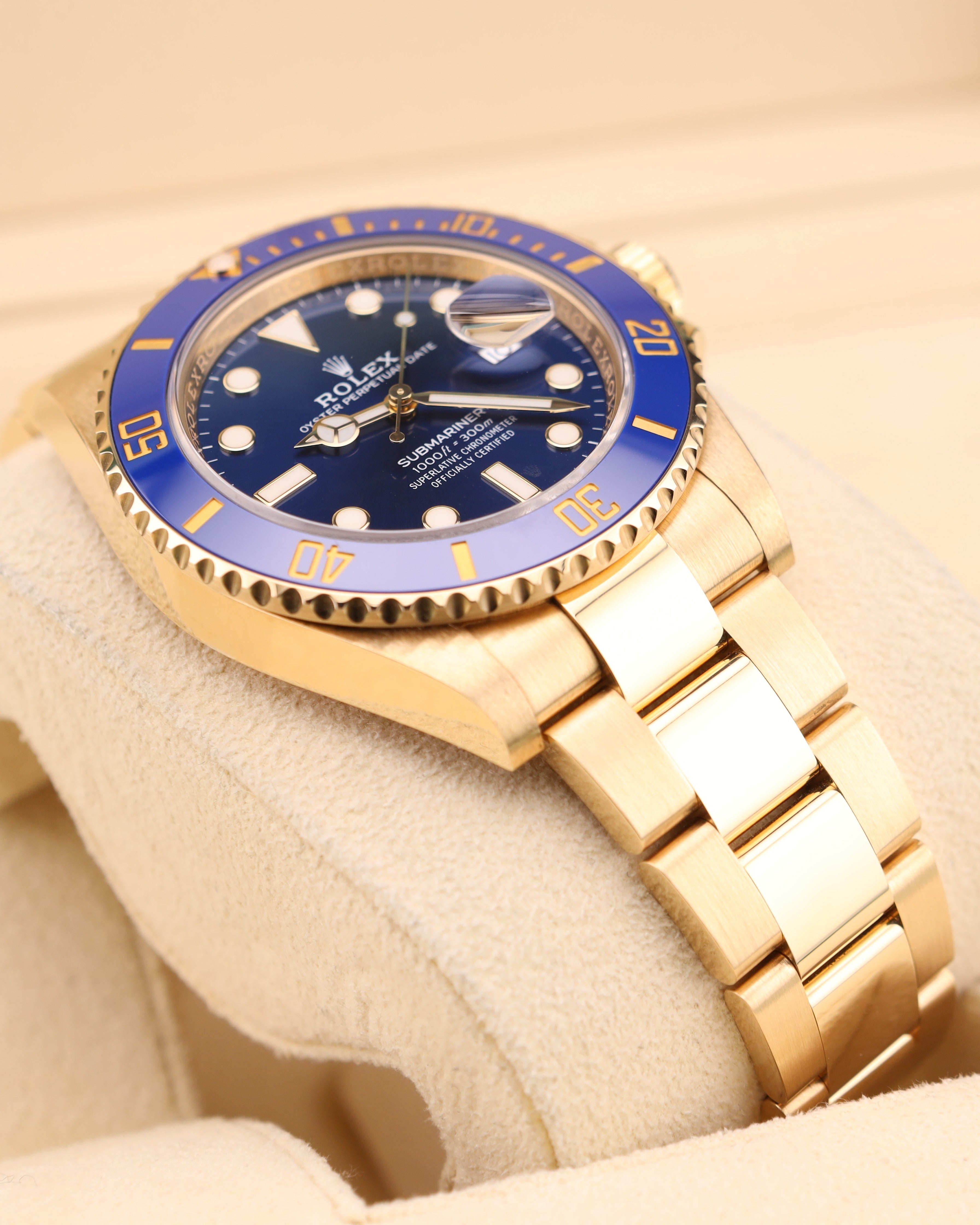 Rolex Submariner Date 41 Bluesy Yellow Gold Oyster 126618LB