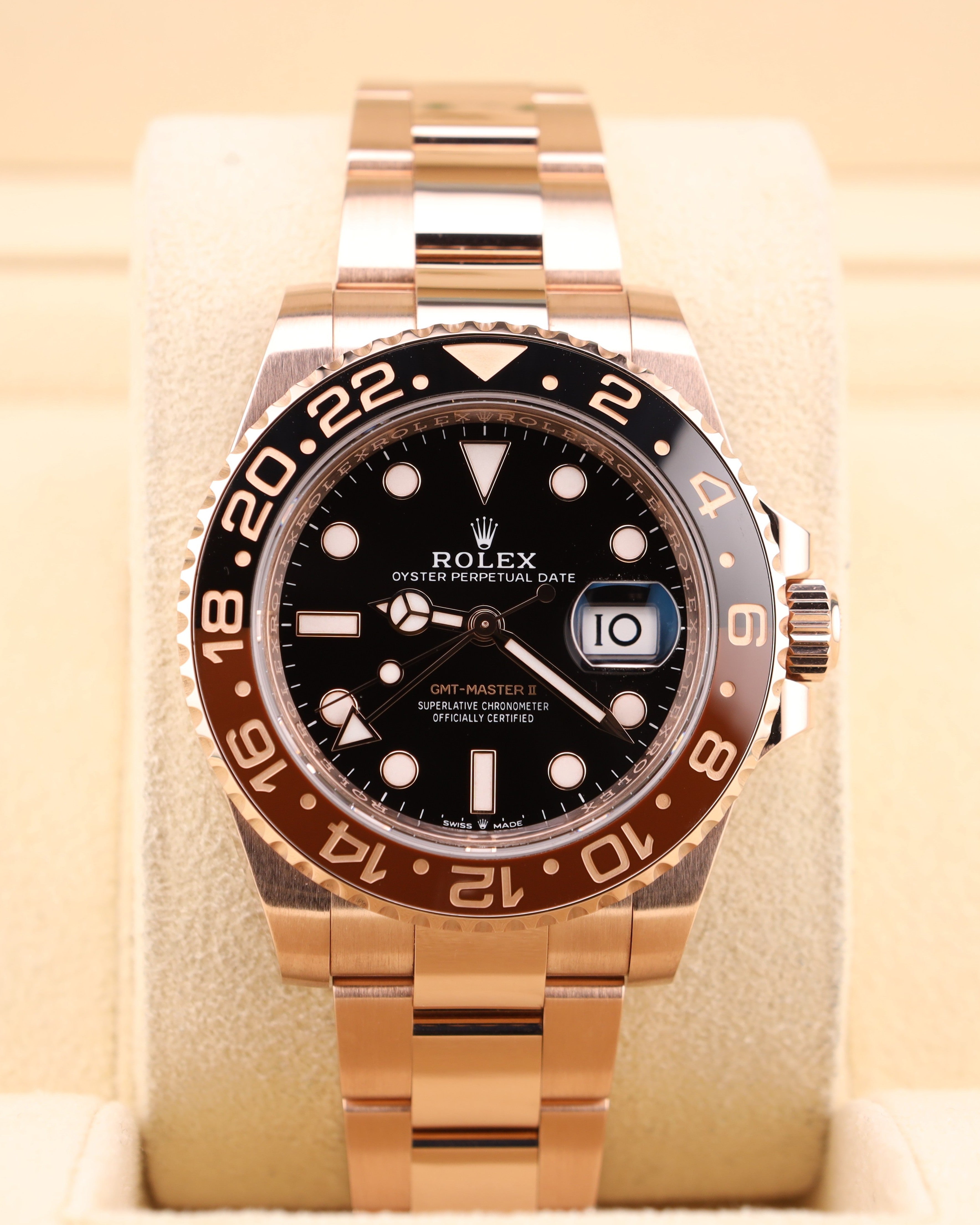 Rolex GMT-Master II Rootbeer Full Rose Gold 126715CHNR