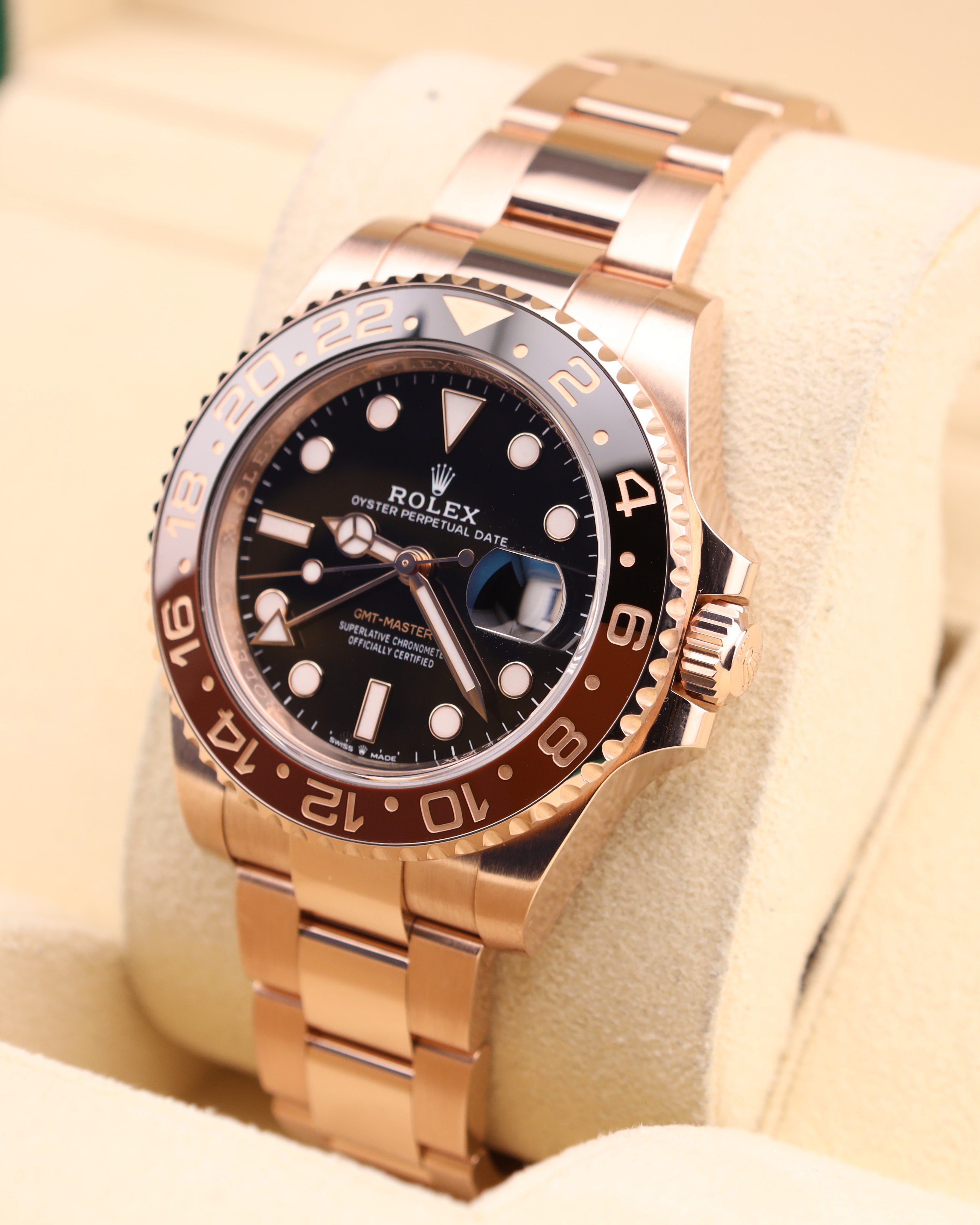 Rolex GMT-Master II Rootbeer Full Rose Gold 126715CHNR – MVP
