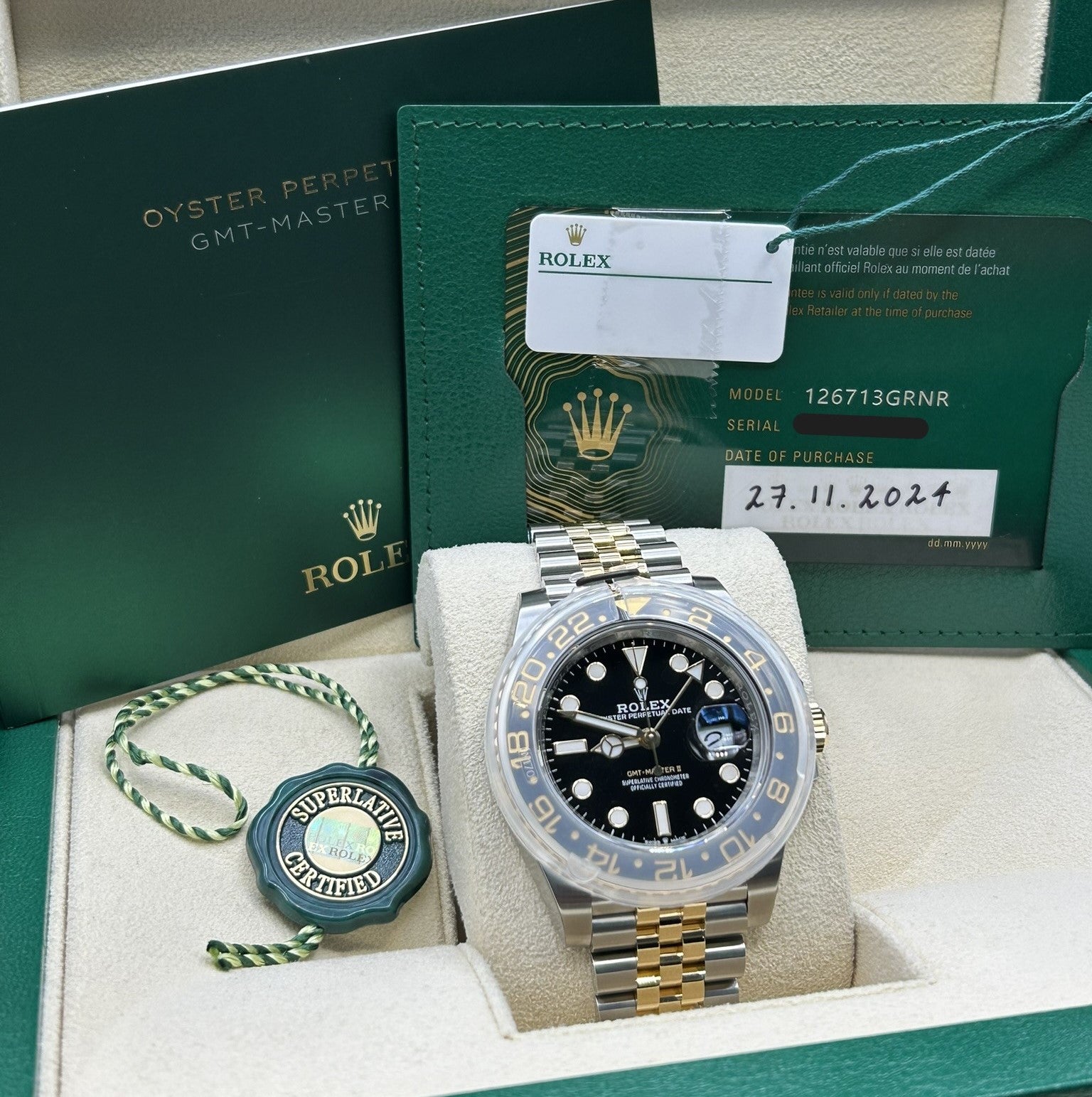 Rolex GMT-Master II Zombie Bumblebee 126713GRNR 