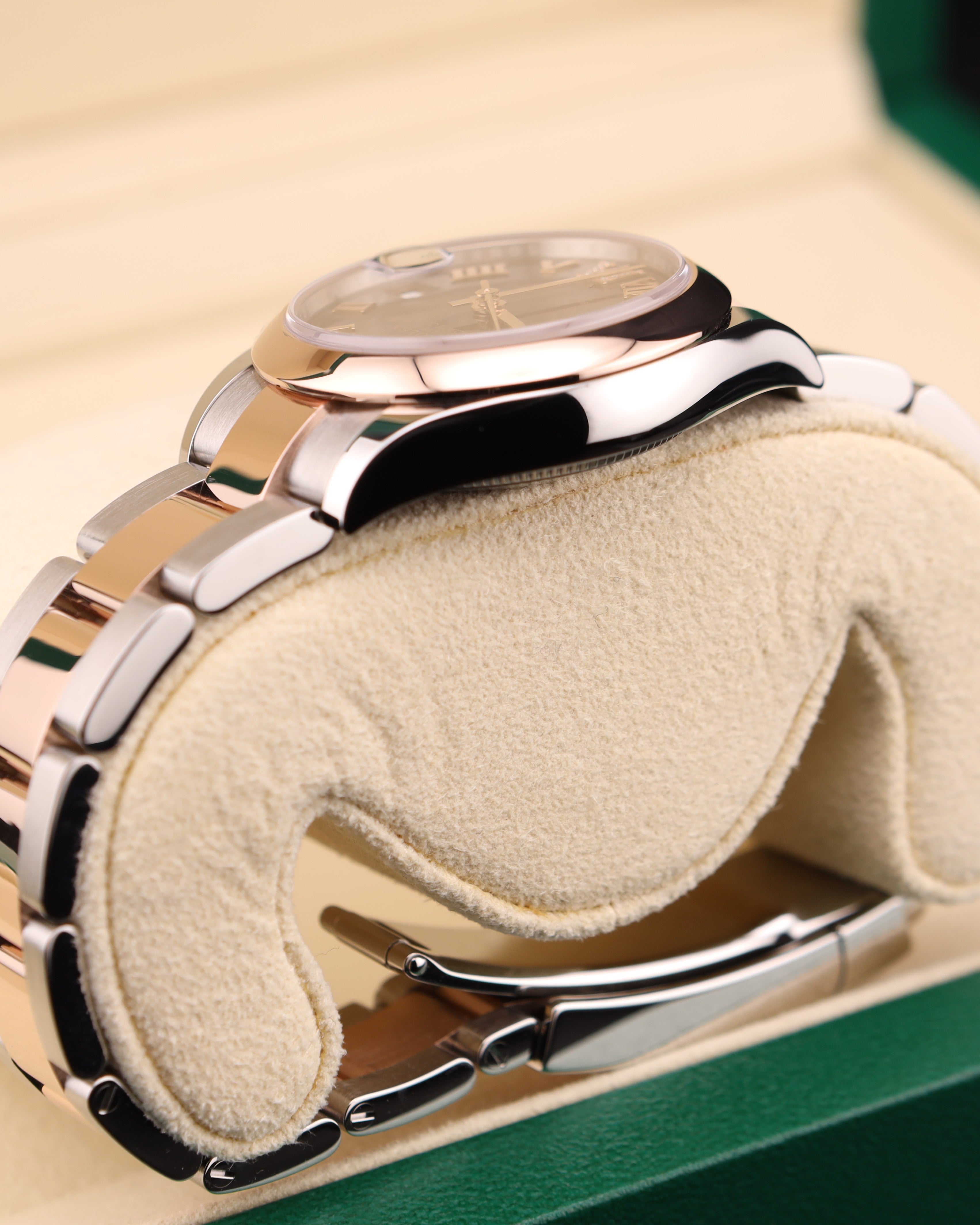 Rolex Datejust 31 Chocolate Roman Diamond Dial Smooth Bezel Oyster 278241