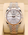 Rolex Datejust 41 White Motif Dial Rose Gold Two Tone Jubilee 126331
