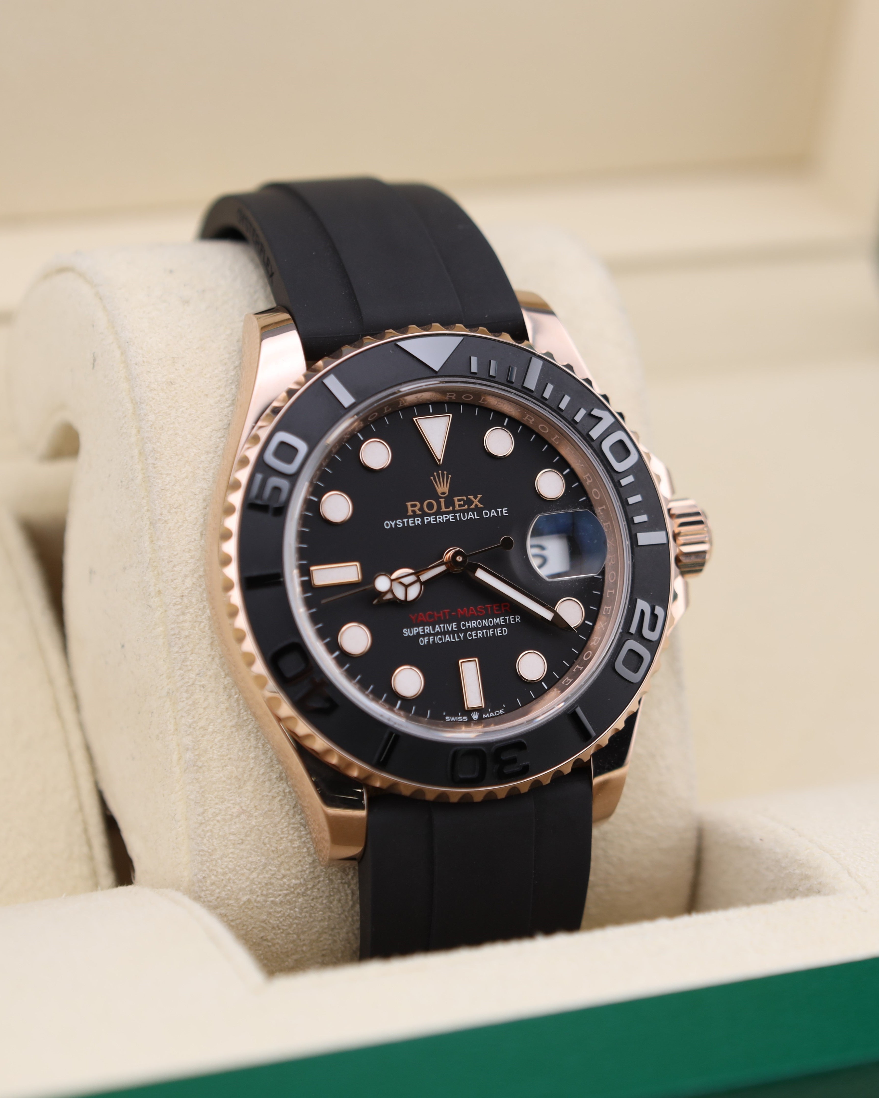 Rolex Yacht-Master 40 Rose Gold 126655 Oysterflex