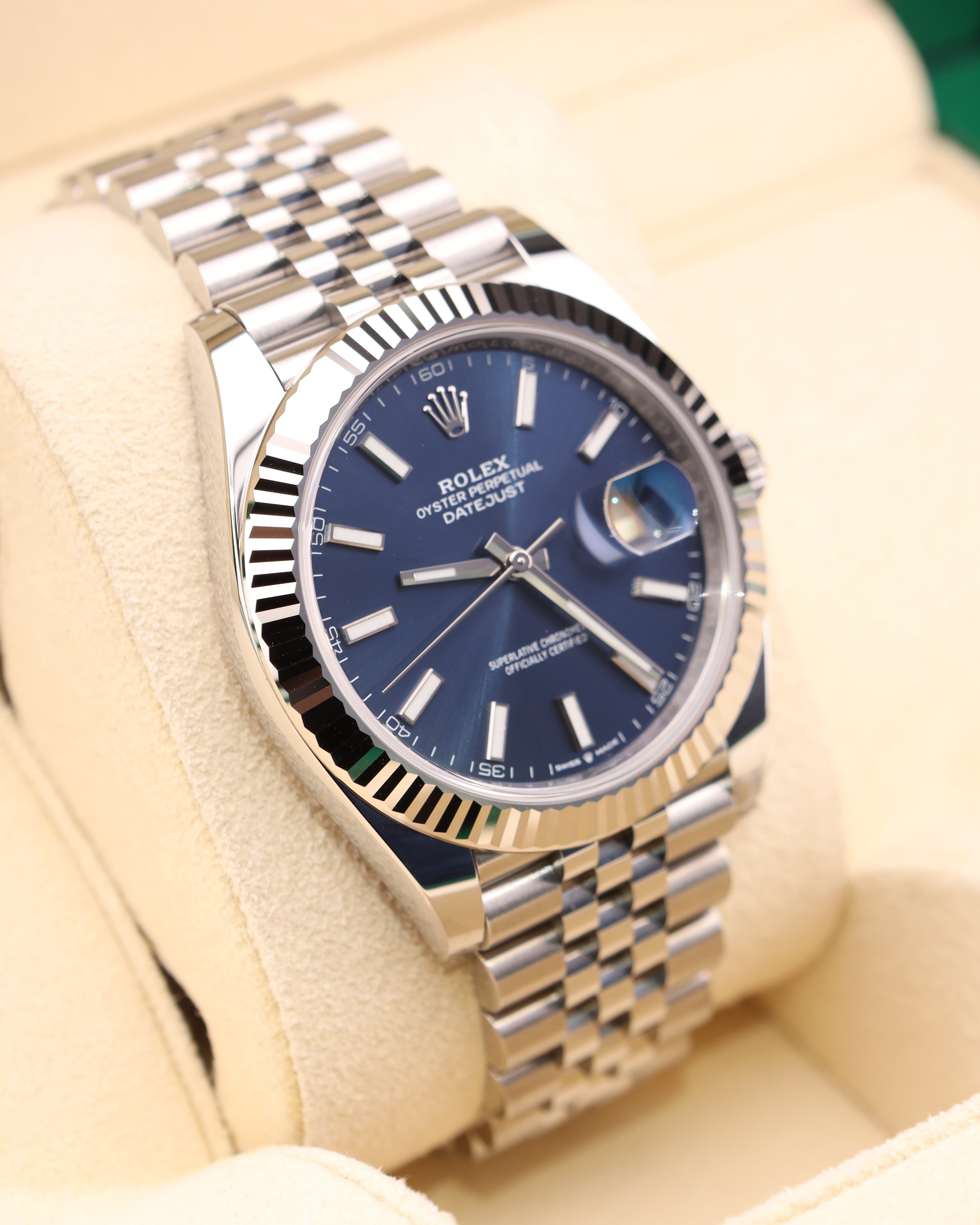 Rolex Datejust 41 Blue Stick Dial on Jubilee 126334