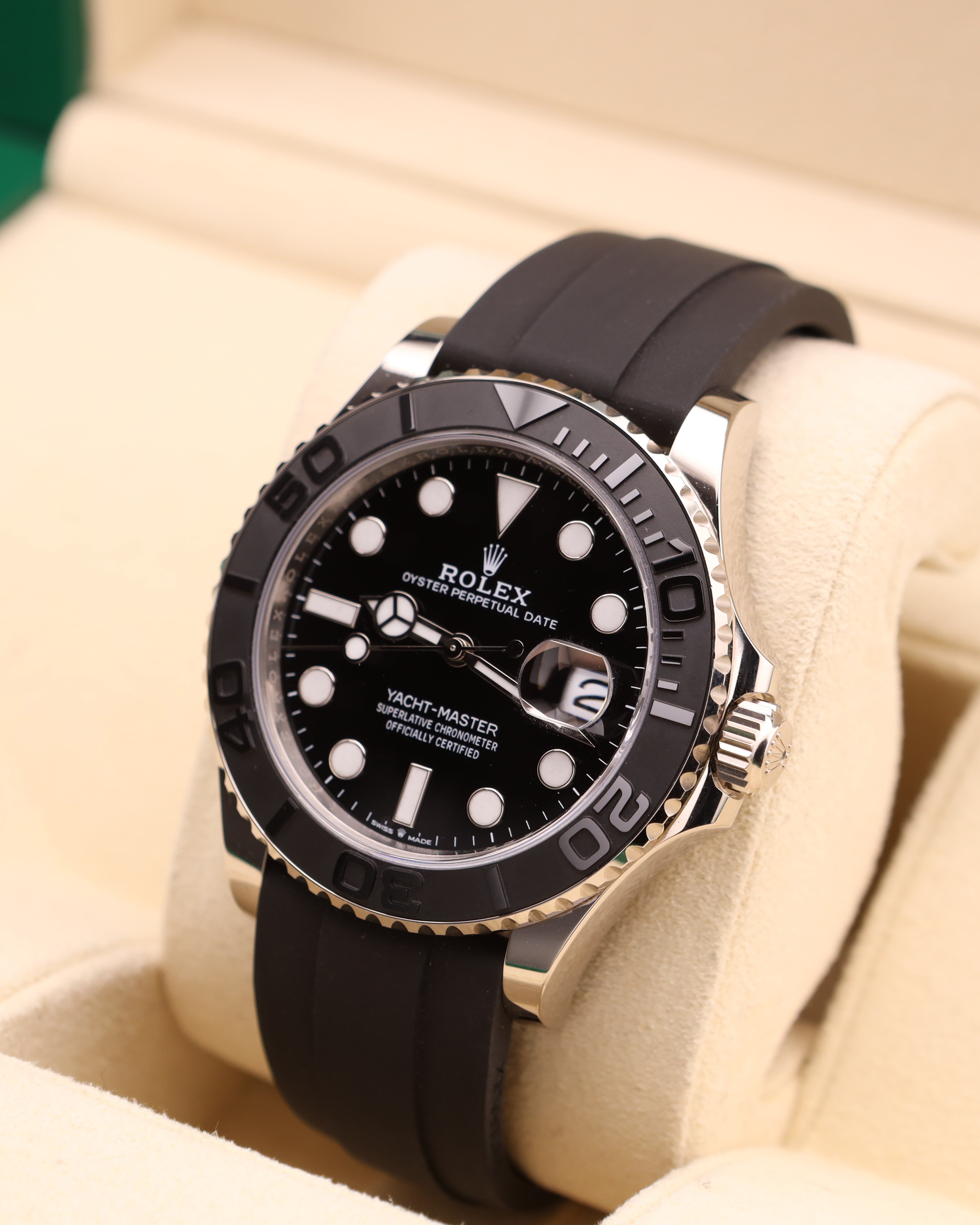 Rolex Yacht-Master 42 Black Dial White Gold on Oysterflex 226659