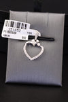 10KT White Gold Diamond Heart Pendant with 1/3ct Diamonds