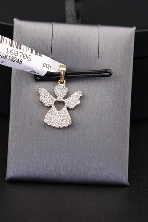 10KT Gold Diamond Angel Mini Pendant with 1/3ct Diamonds