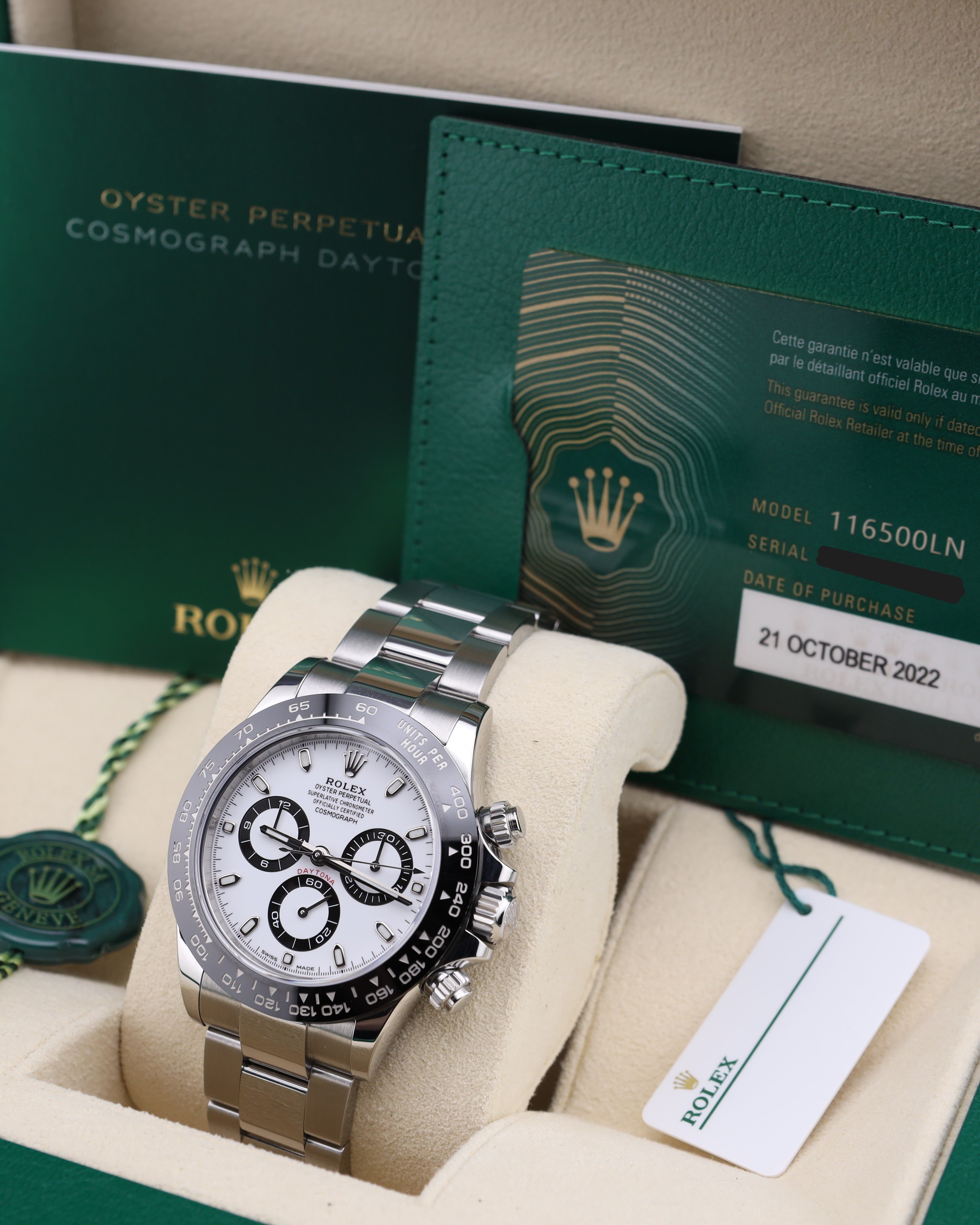 Rolex Daytona Panda White Dial 116500LN