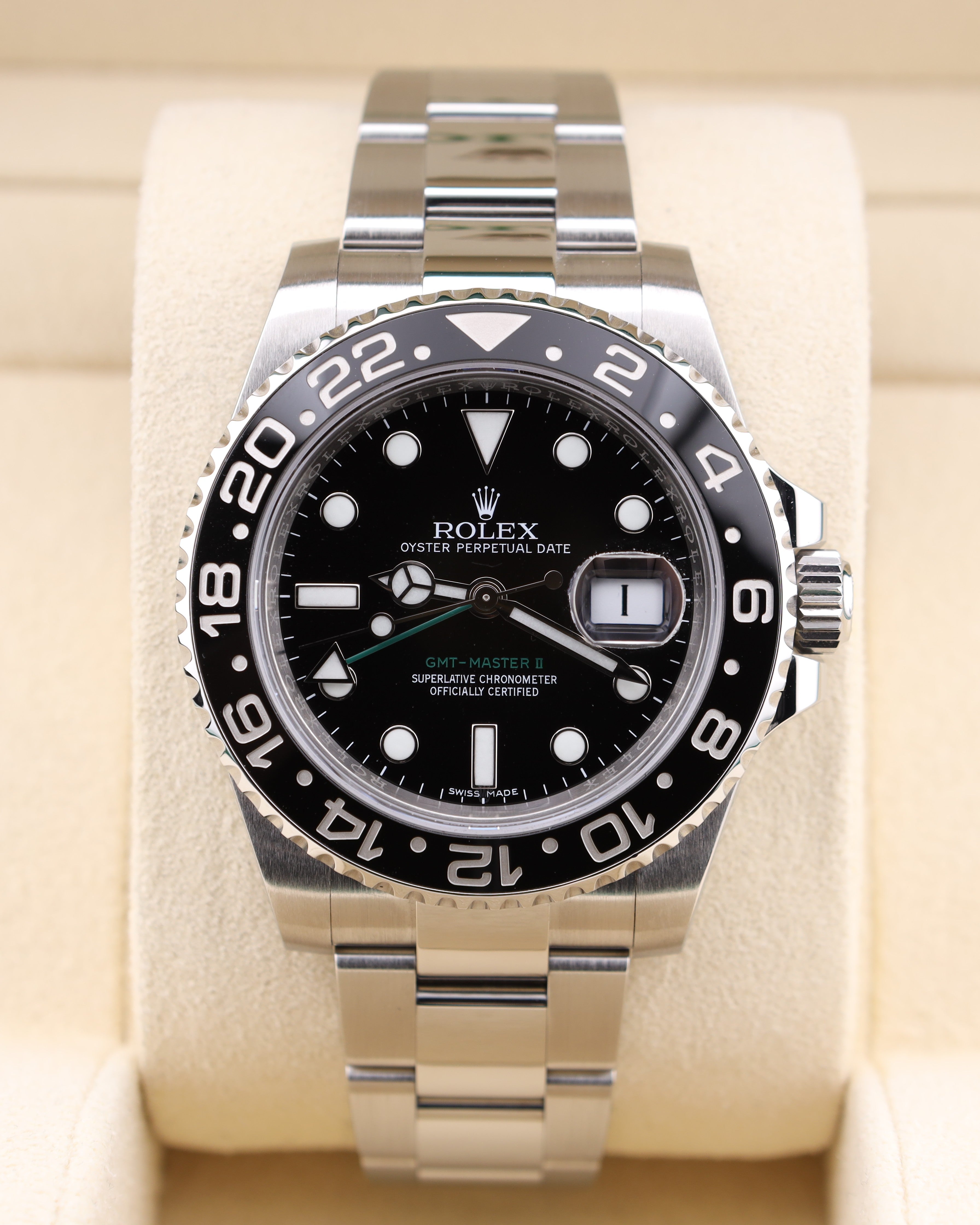 Rolex GMT-Master II Black Dial Green Arrow 116710LN