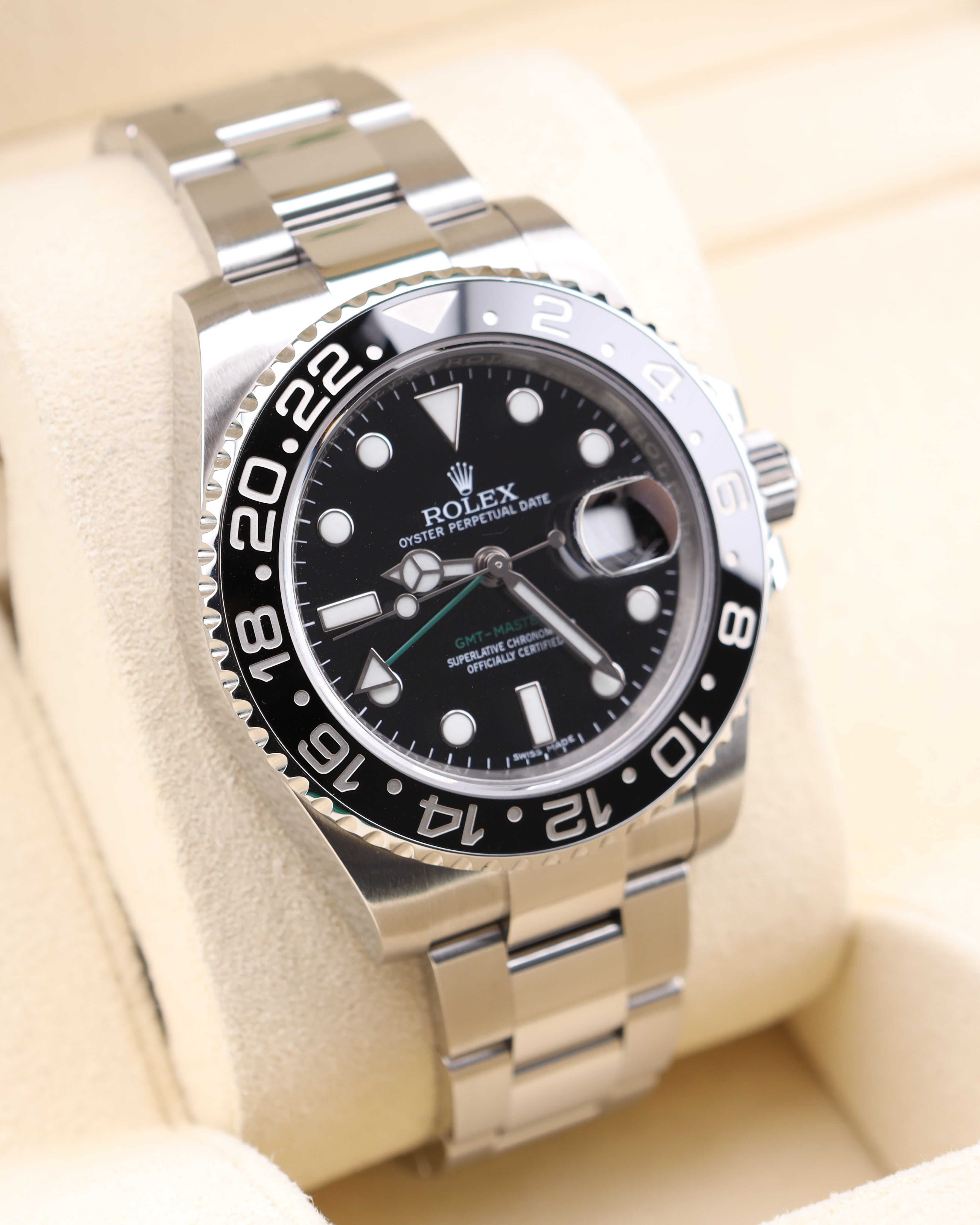 Rolex GMT-Master II Black Dial Green Arrow 116710LN - 2019