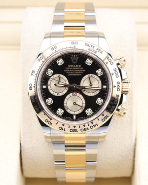 Rolex Daytona Black Diamond Dial Two Tone Oyster 126503