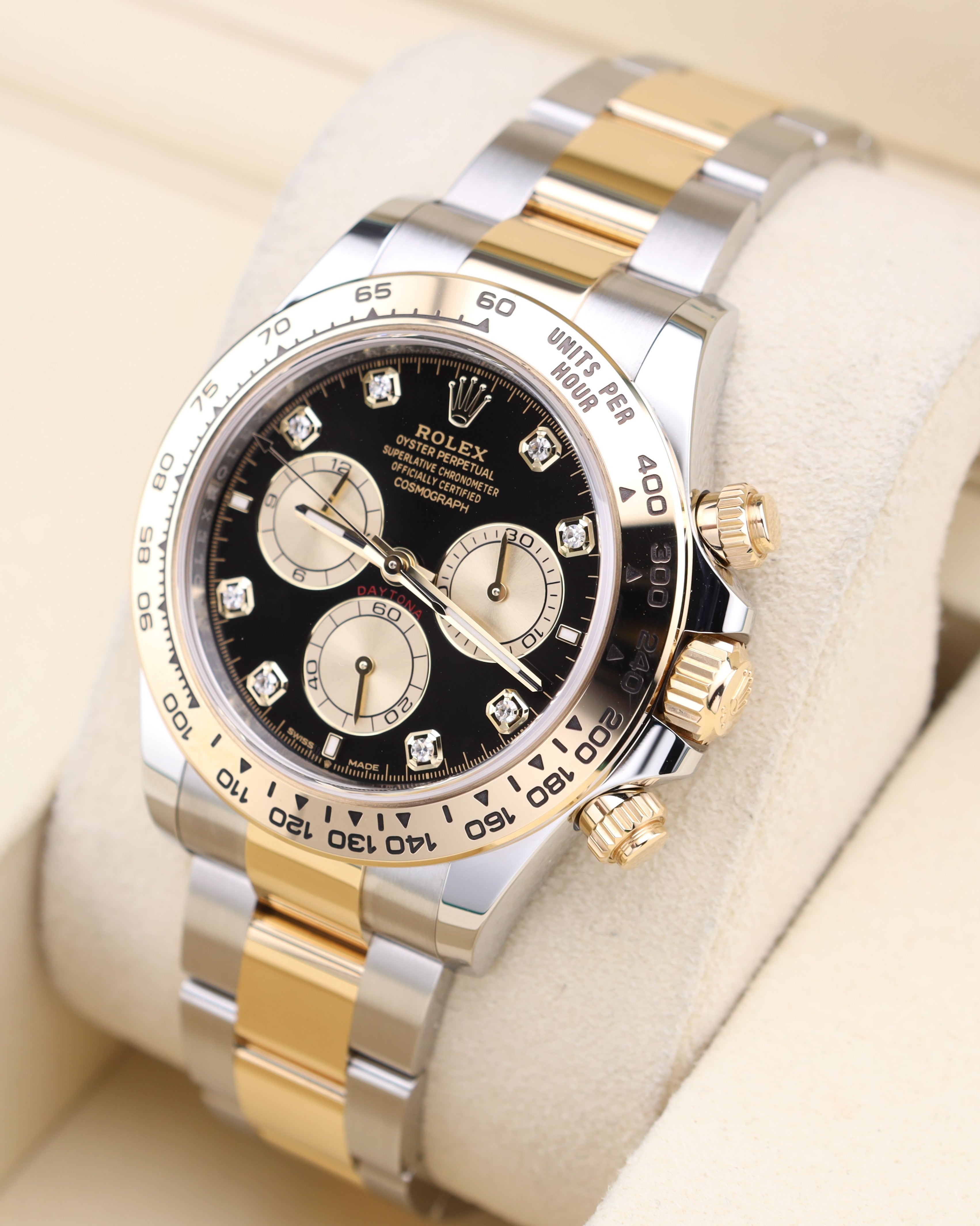 Rolex Daytona Black Diamond Dial Two Tone Oyster 126503