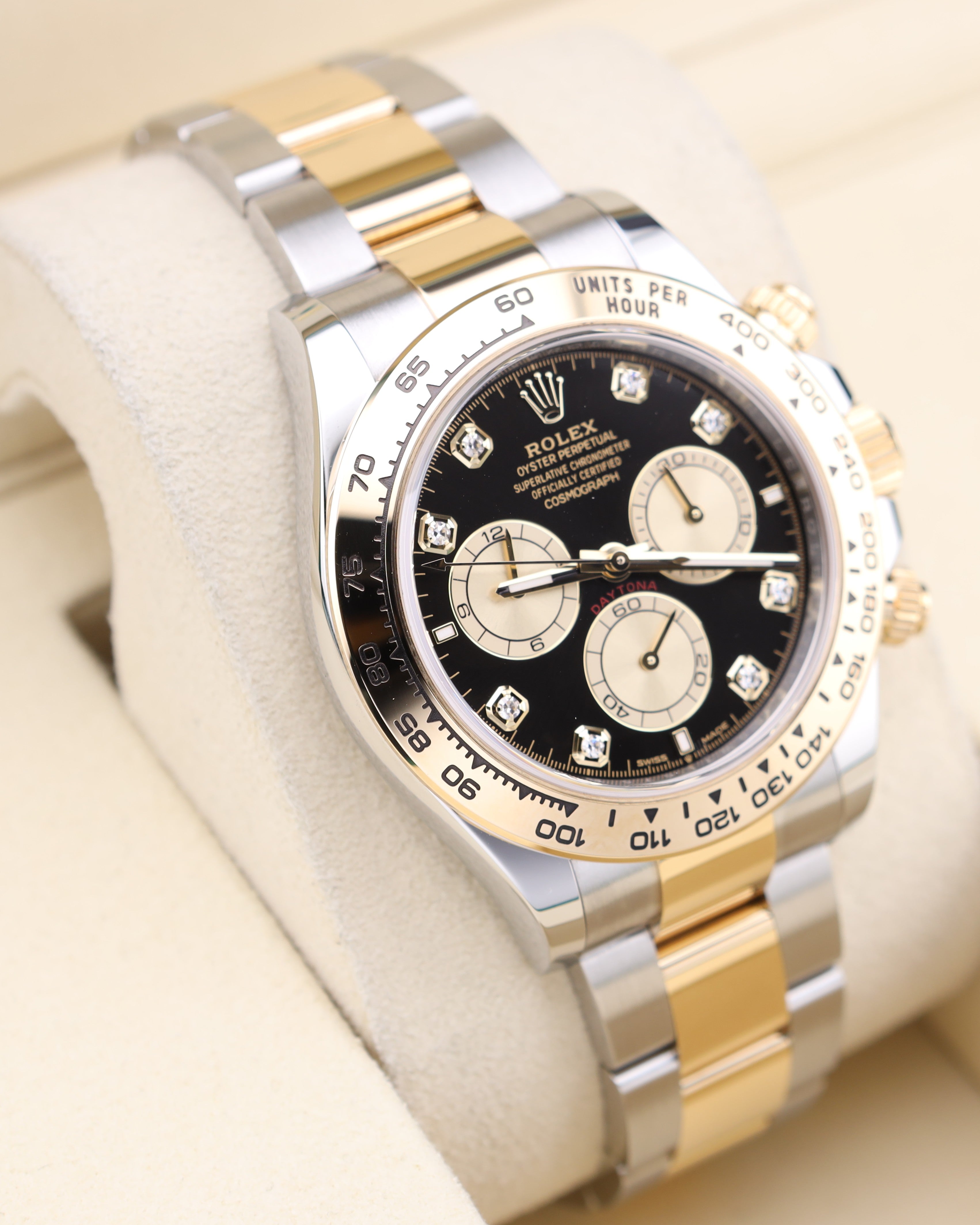 Rolex Daytona Black Diamond Dial Two Tone Oyster 126503