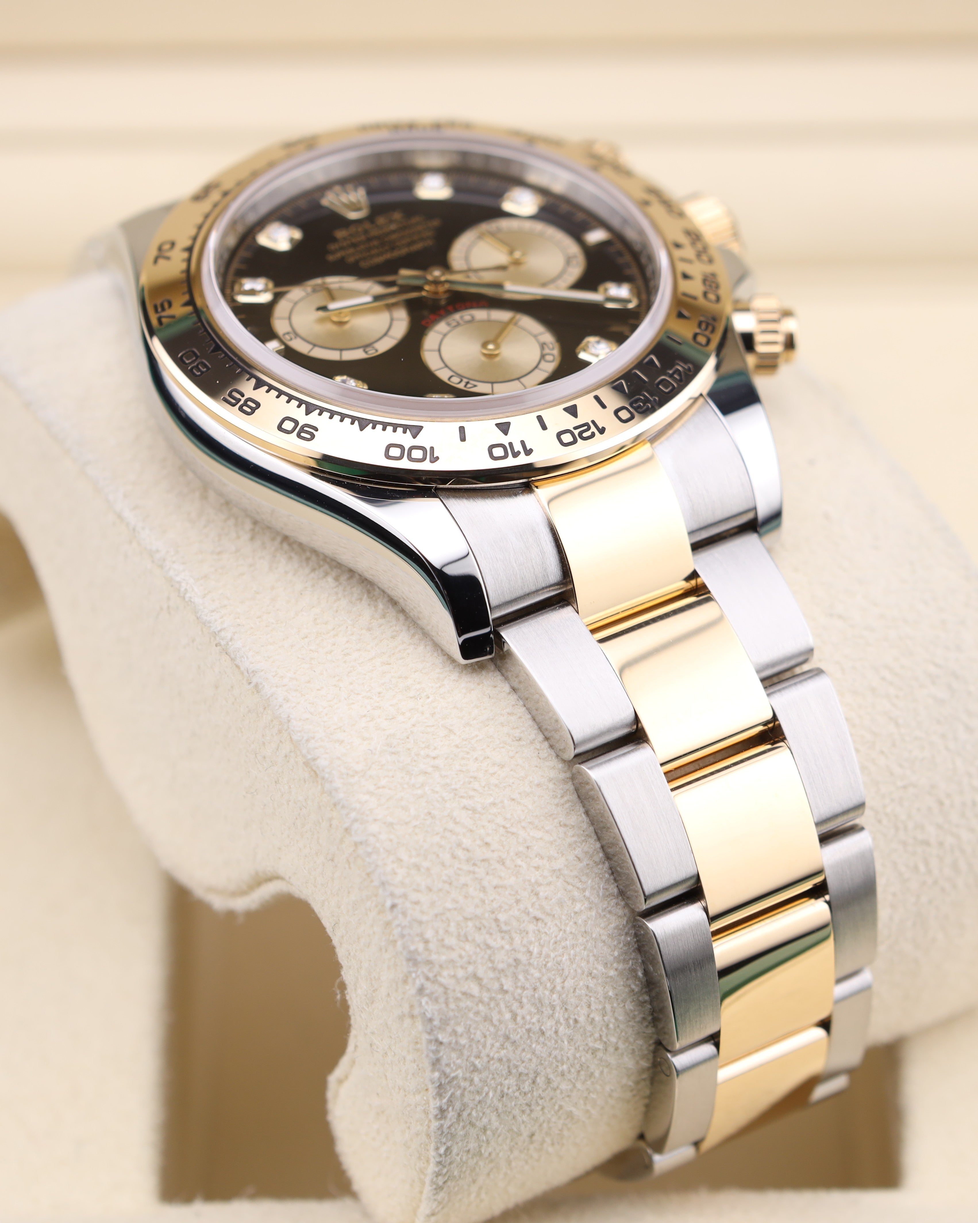 Rolex Daytona Black Diamond Dial Two Tone Oyster 126503