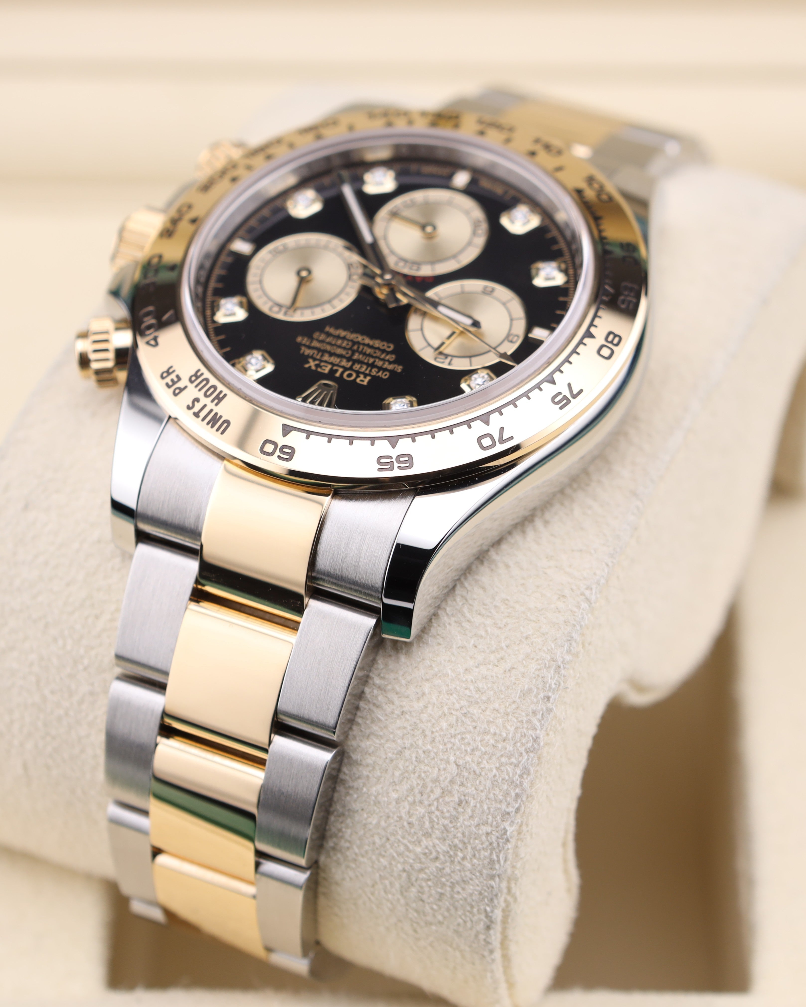 Rolex Daytona Black Diamond Dial Two Tone Oyster 126503