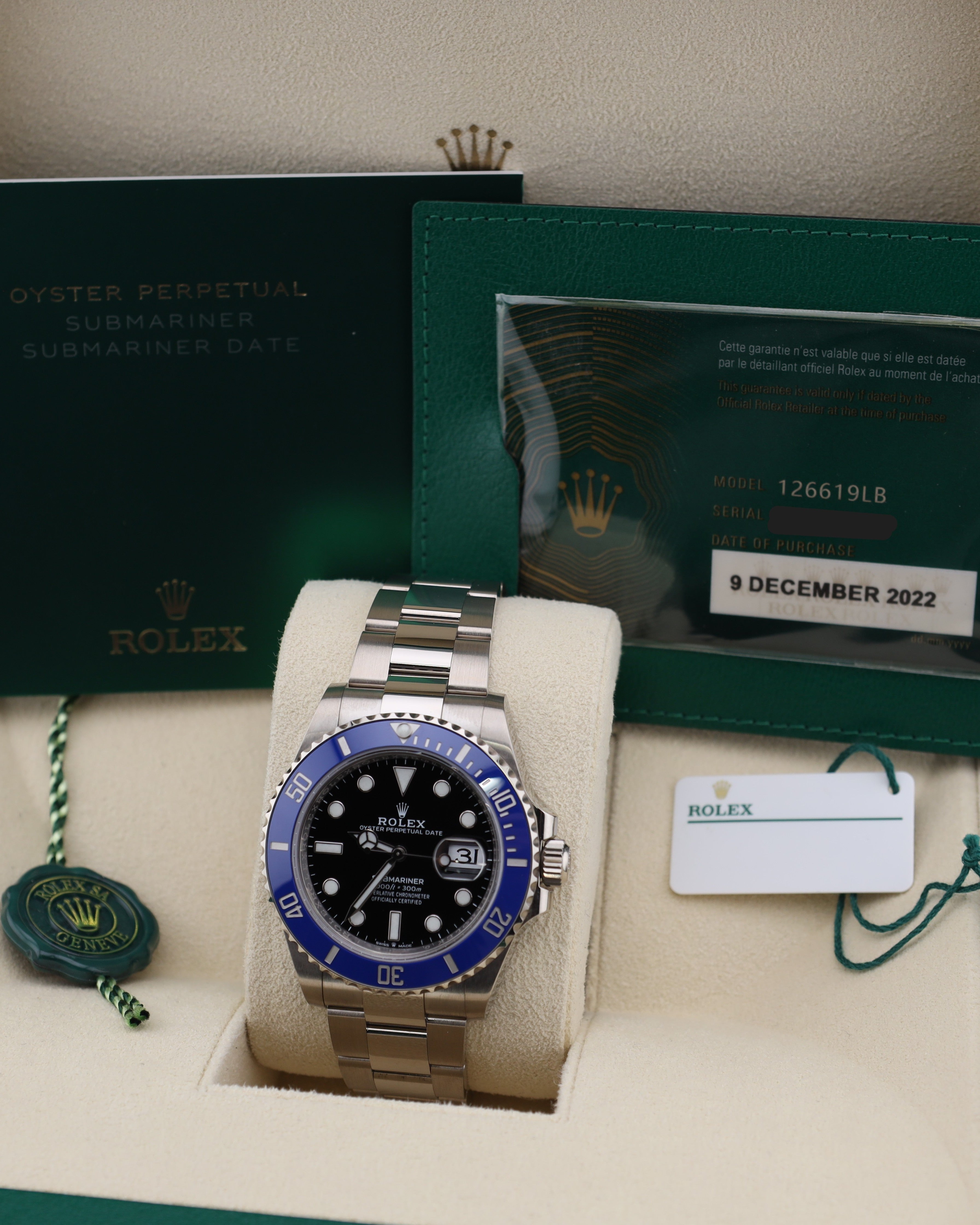 Rolex Submariner Date Cookie Monster White Gold 126619LB 