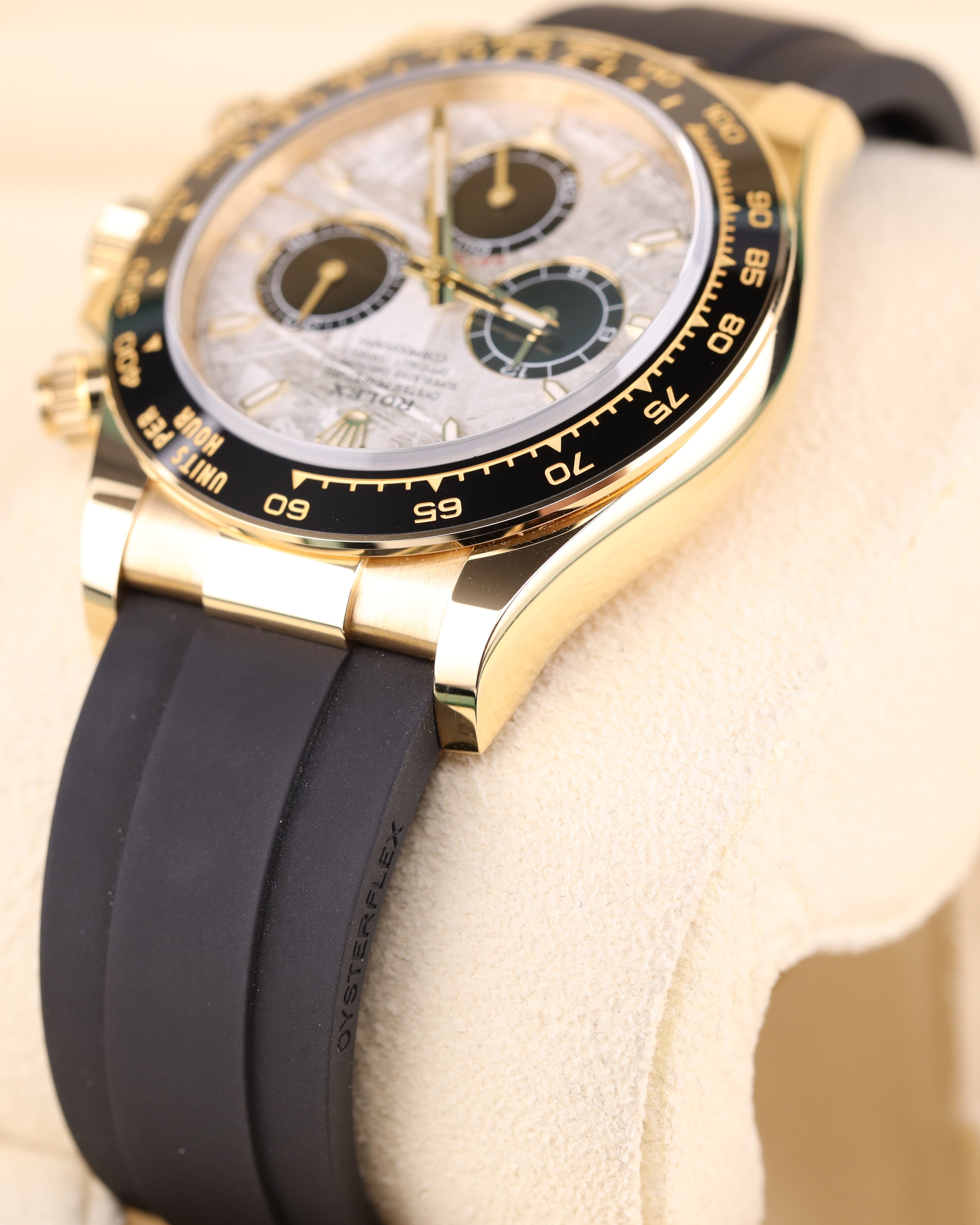 Mio Rolex Daytona Yellow Gold Meteorite Dial Oysterflex 126518LN – MVP